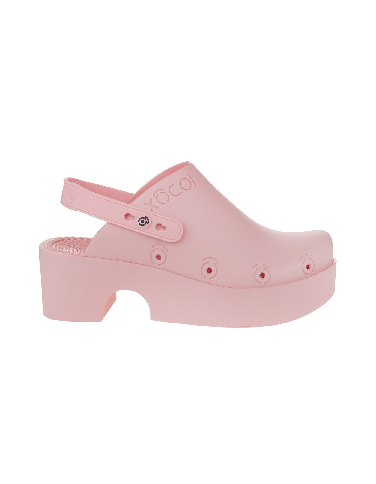 Xocoi Woman Slides In Pink Recycled Rubber With Logo