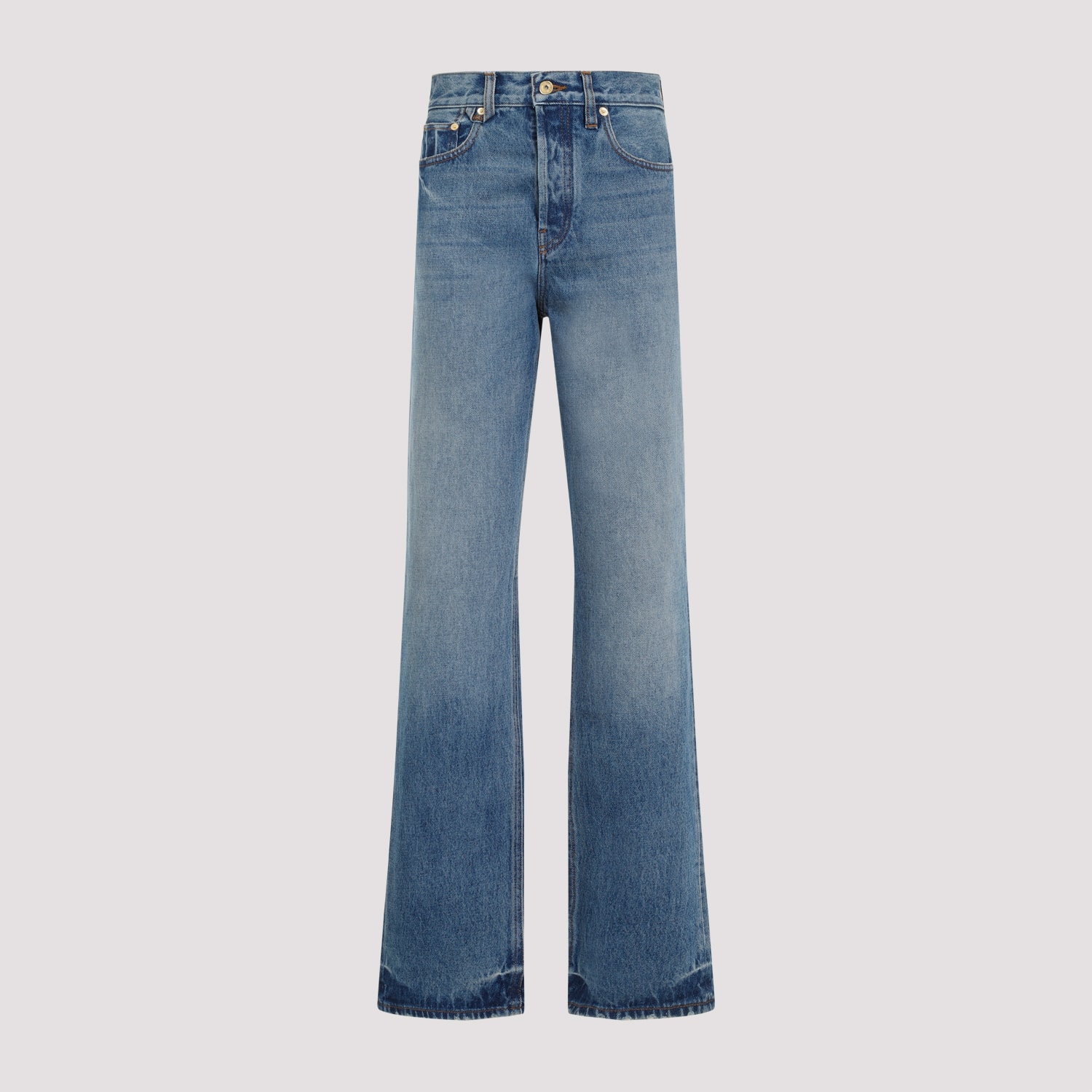 Shop Jacquemus Le De-nîmes Droit Jeans In C Blue Tabac