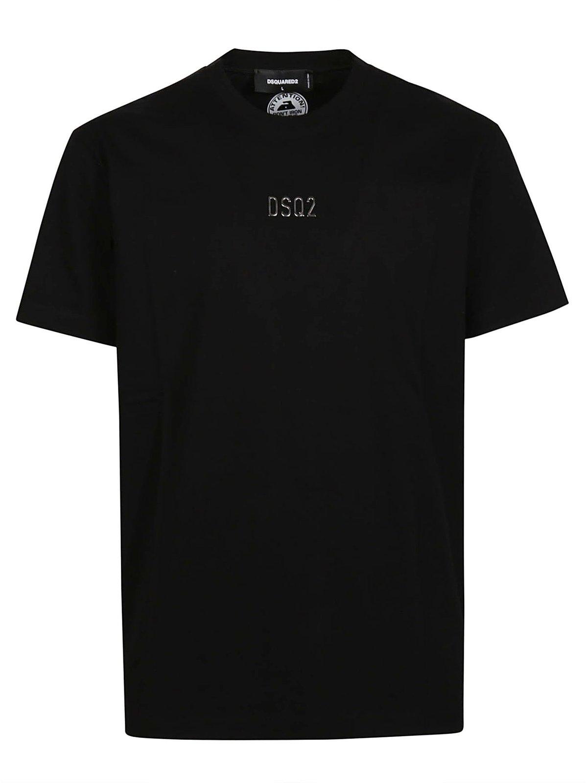 Shop Dsquared2 Logo Detailed Crewneck T-shirt In Black