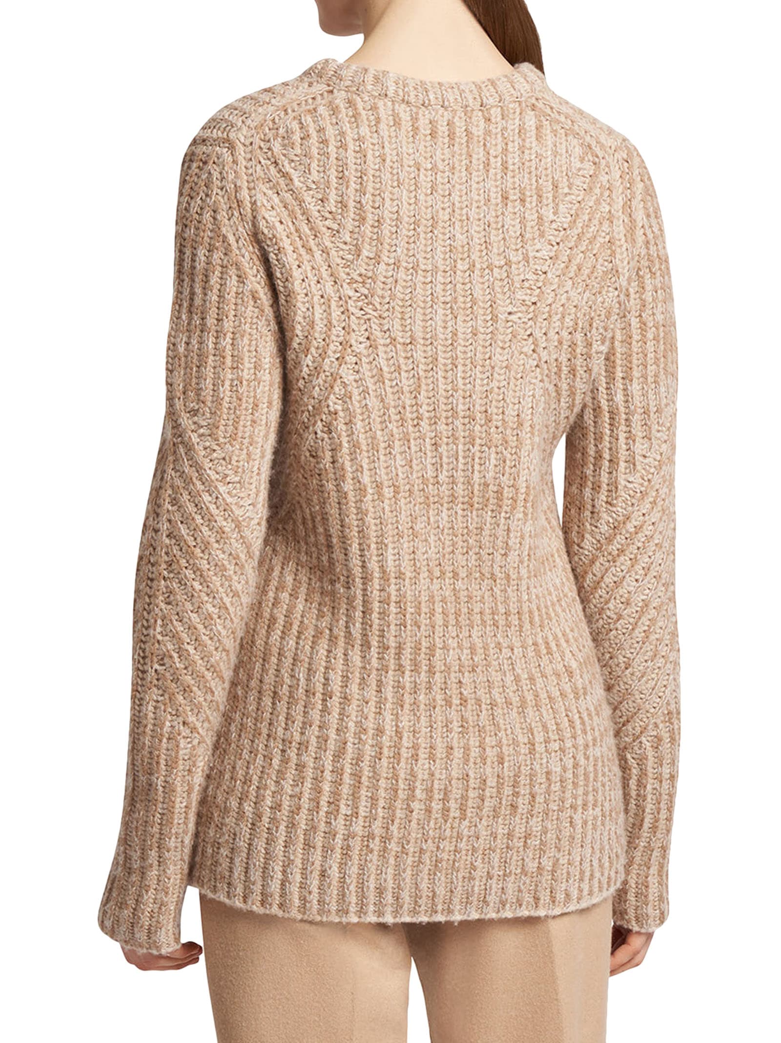 Shop Kiton Jersey Turtleneck Camel In Beige