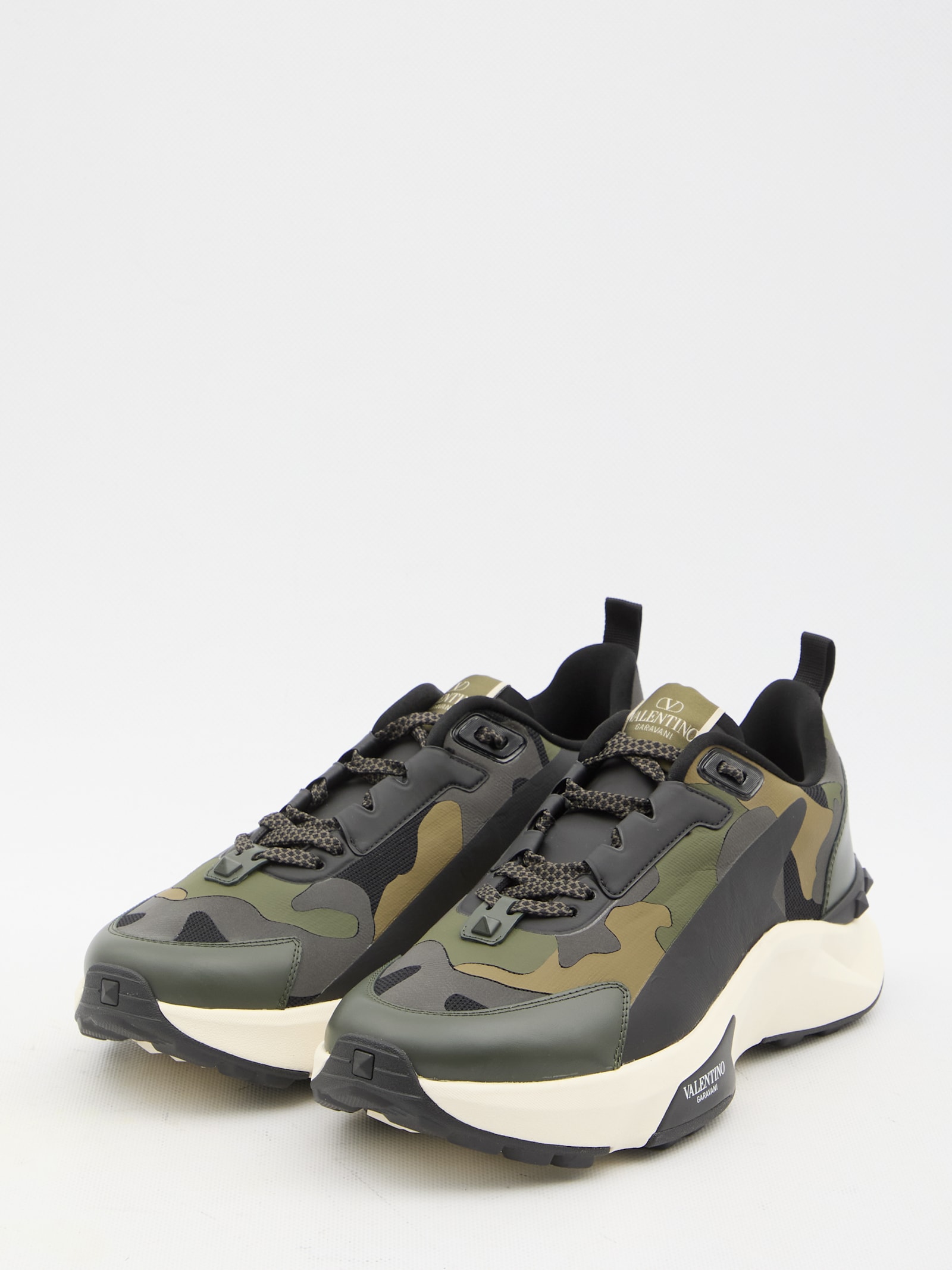 Shop Valentino Low Top True Act Camouflage Sneakers