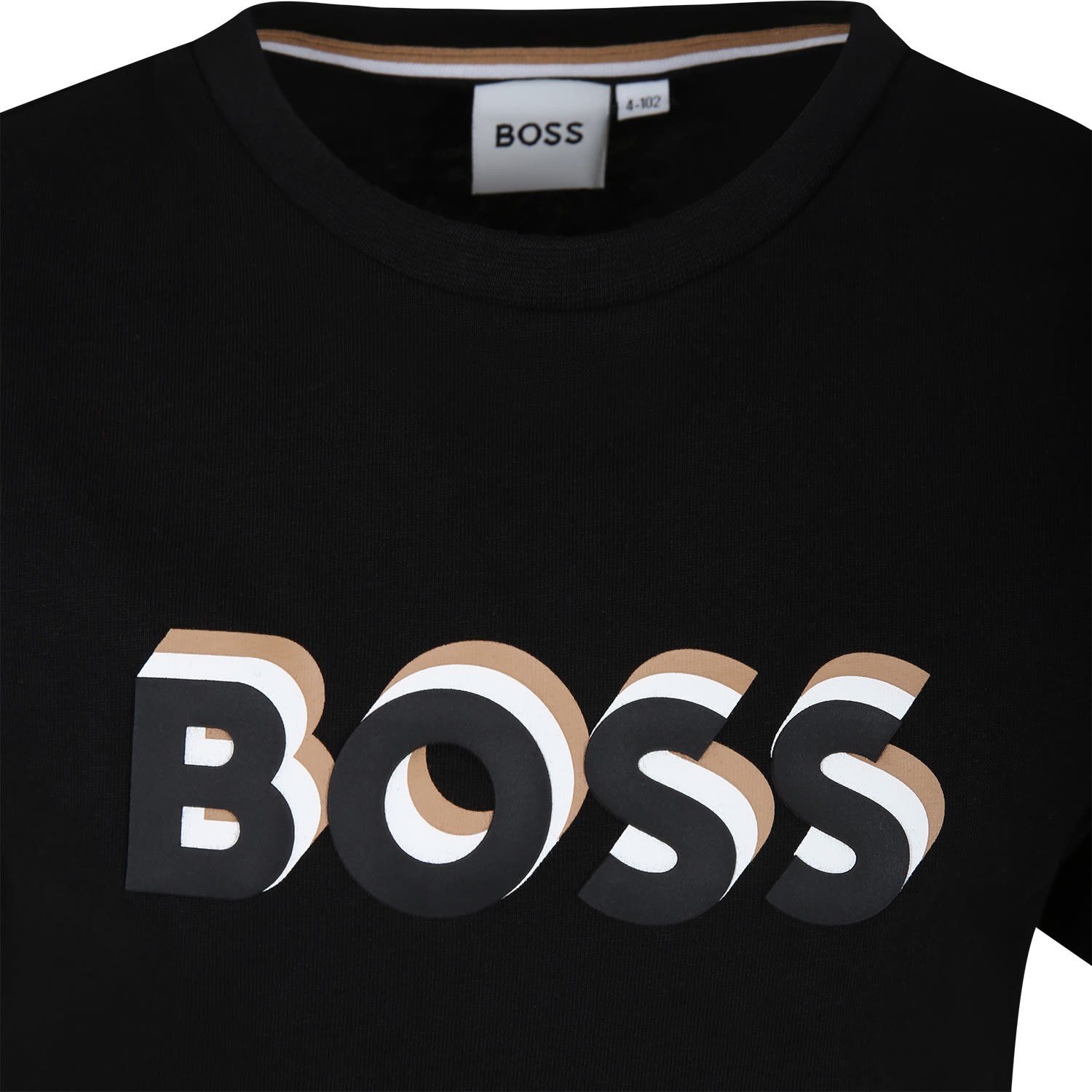 Shop Hugo Boss Black T-shirt For Boy With Logo