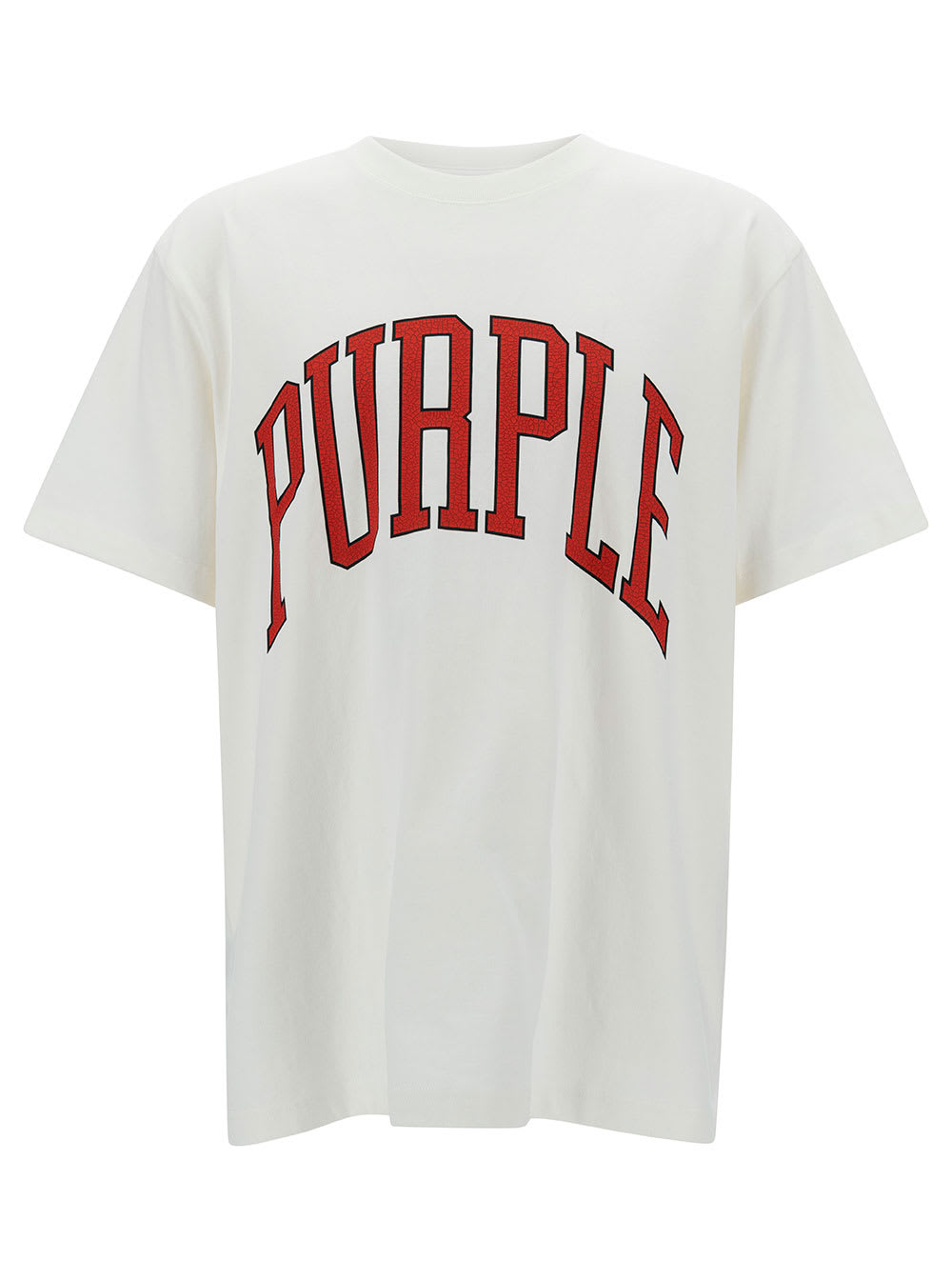 Shop Purple Brand Girocollo Logo In White/red