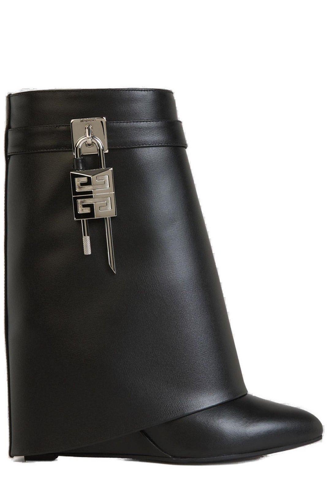 GIVENCHY SHARK LOCK ANKLE BOOTS