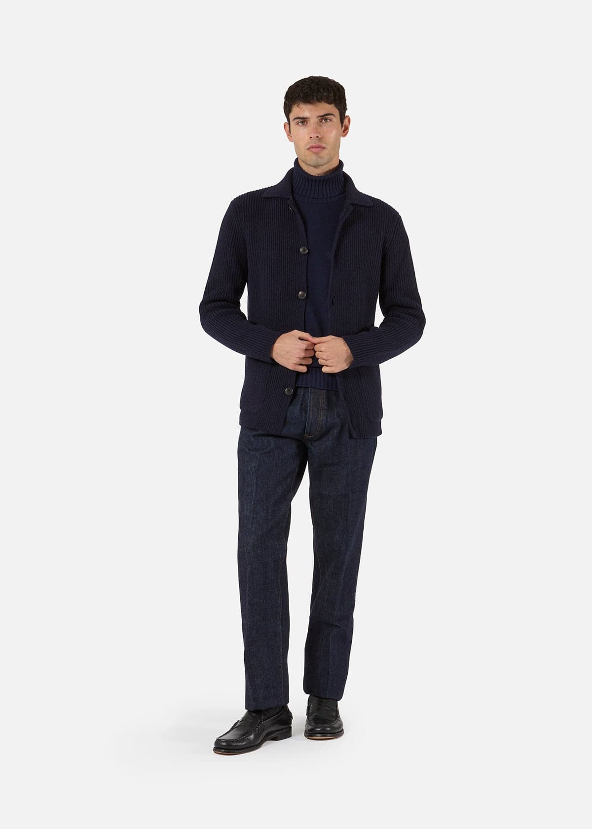 Doppiaa Aamone Wool Jacket In Blue