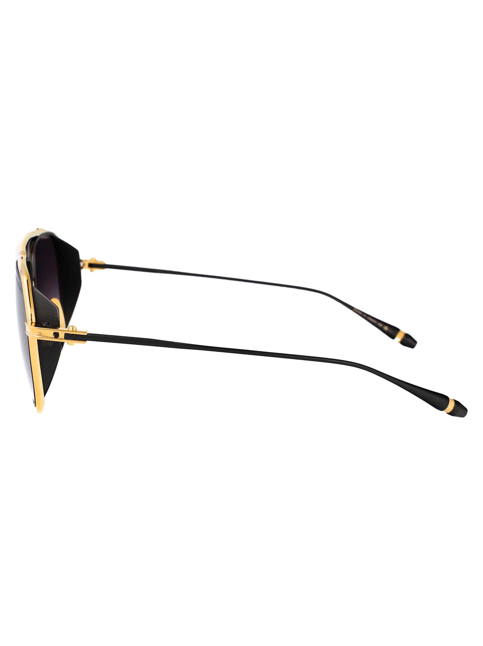 Dita Intracraft Sunglasses In Yellow Gold - Black Iron W/grey To Clear Gradient