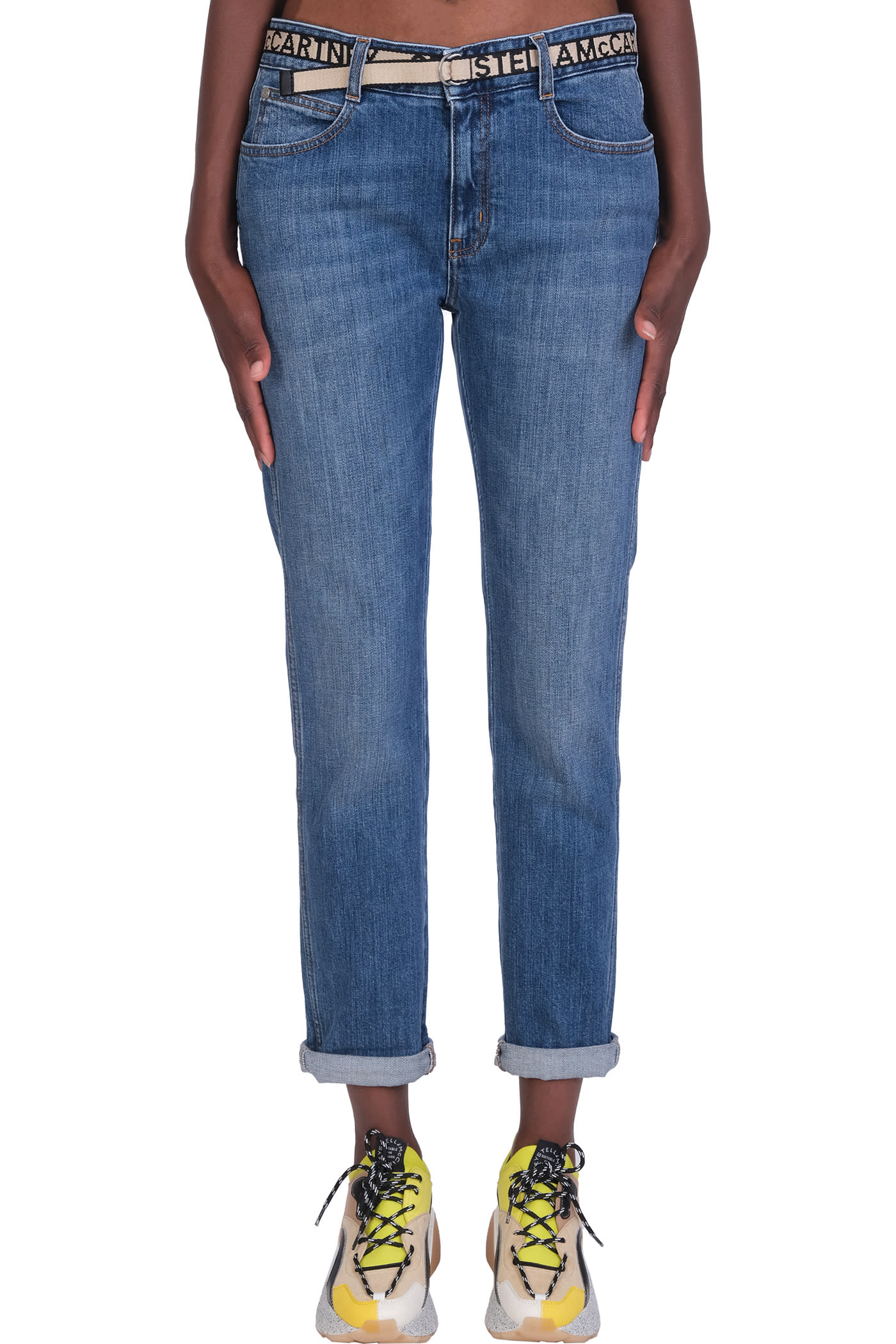 Stella McCartney Jeans In Cyan Cotton