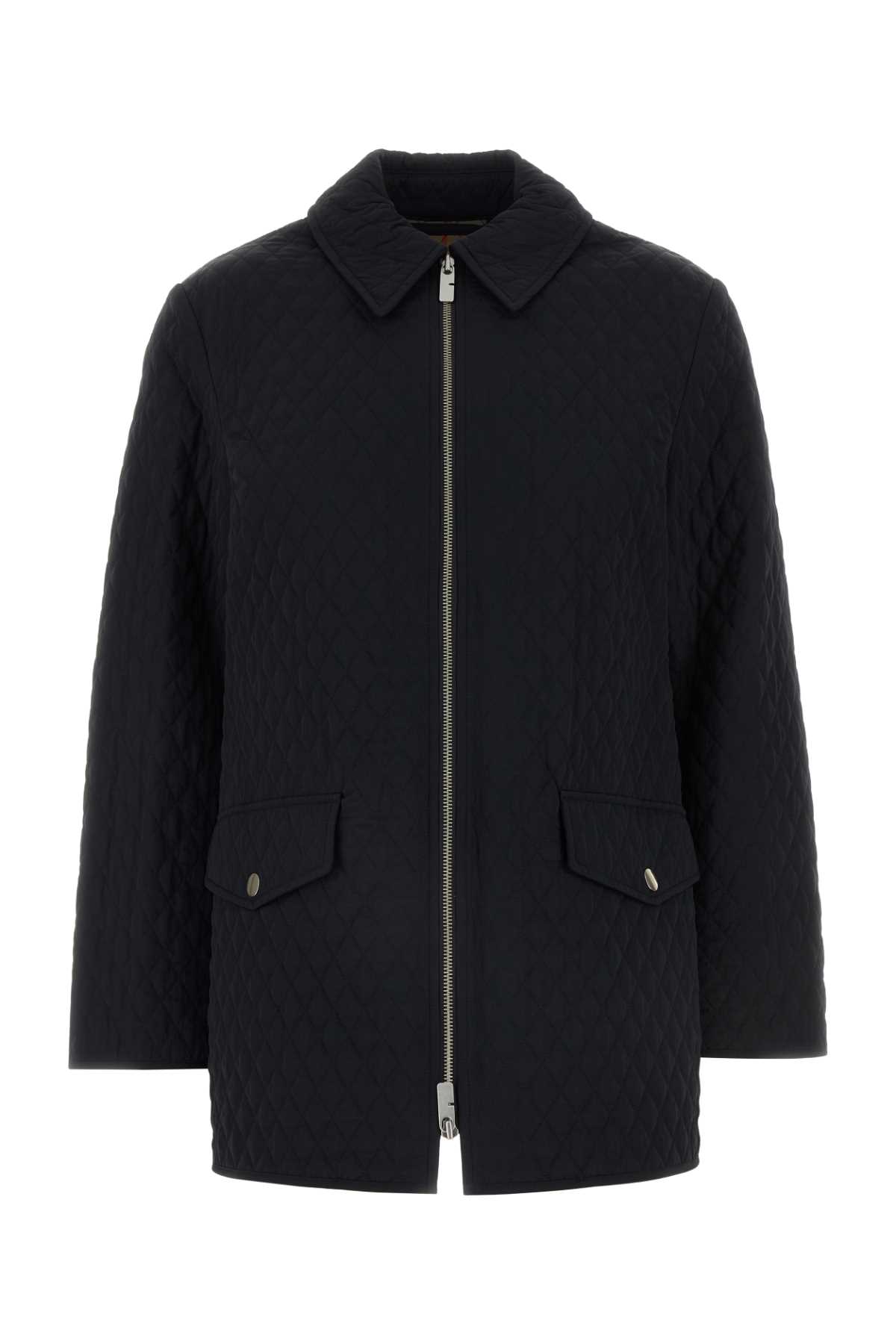 Shop Burberry Black Nylon Jacket