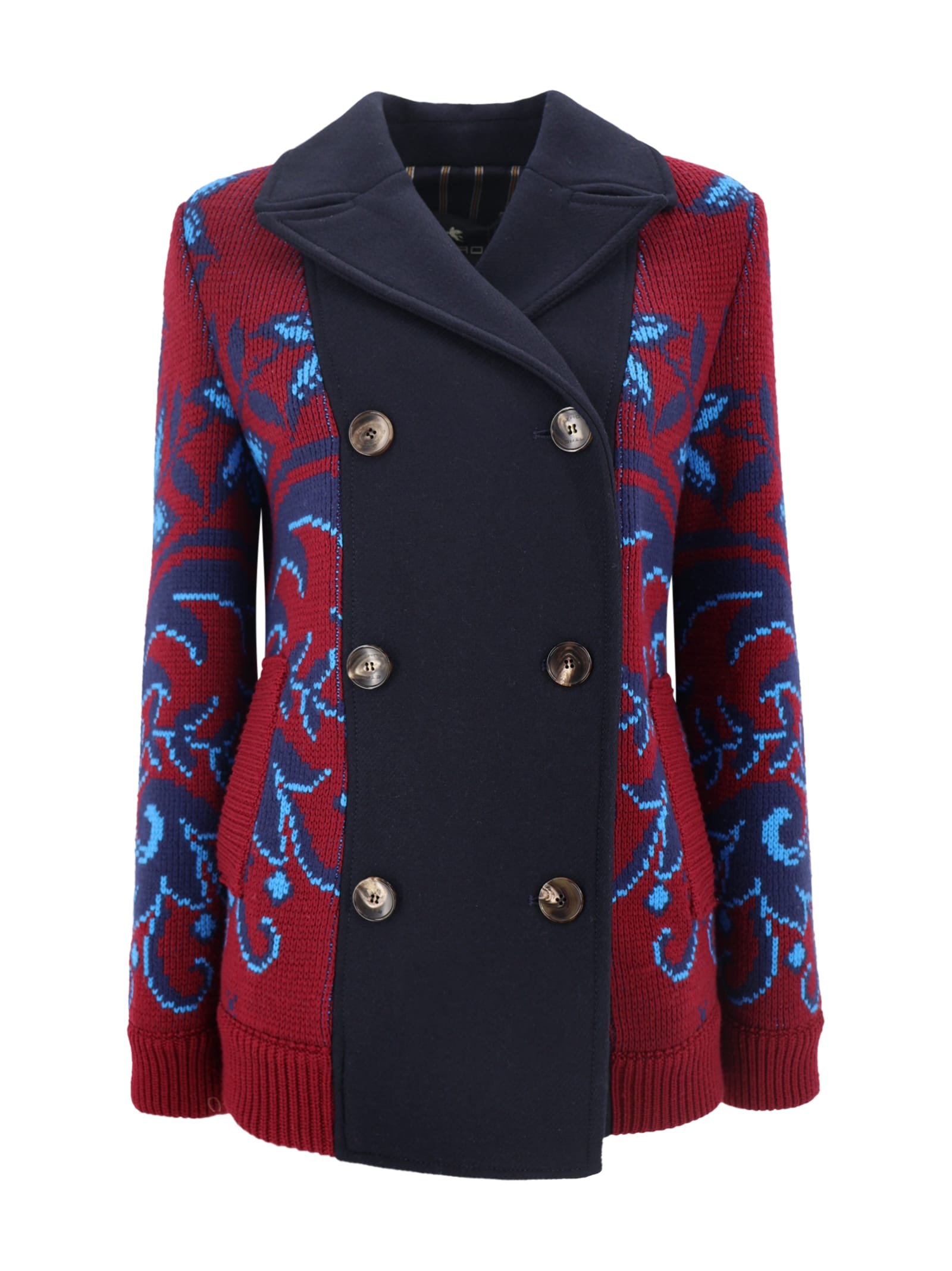 Etro Paisley Print Short Wool Jacket In Multi