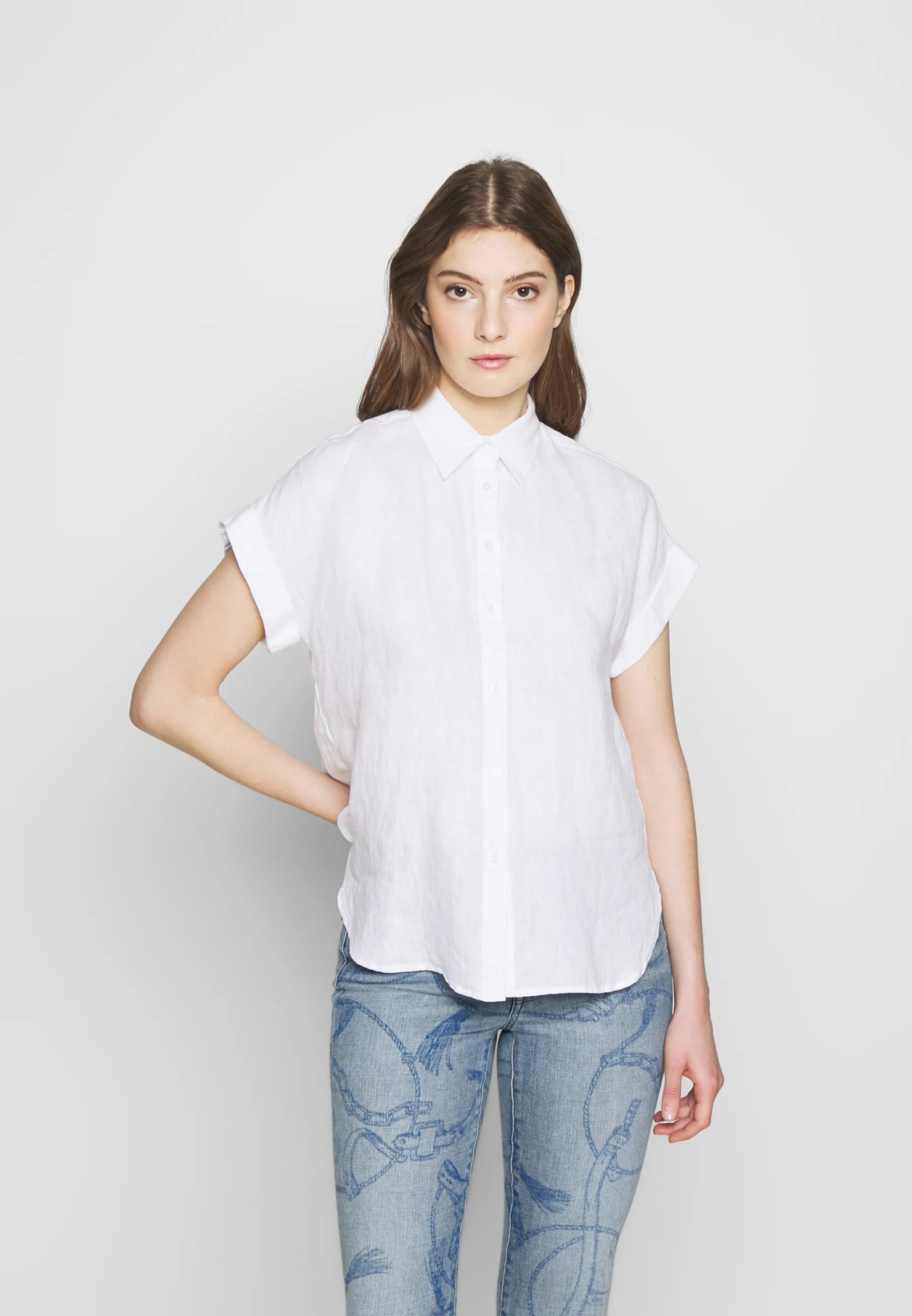 Shop Ralph Lauren Broono Short Sleeve Shirt In White