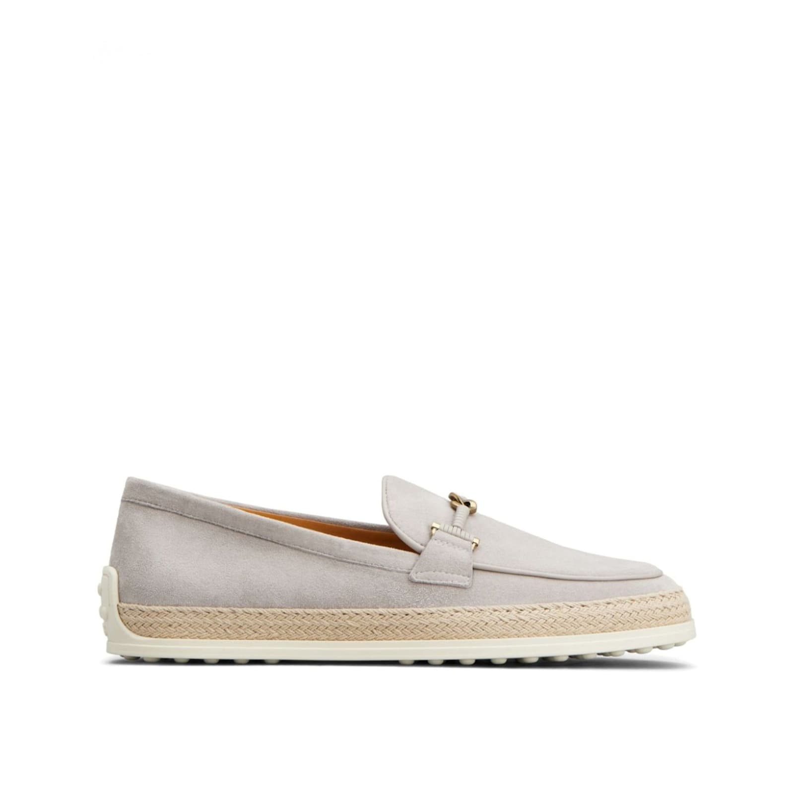 Tod's Leather Loafers In Gray
