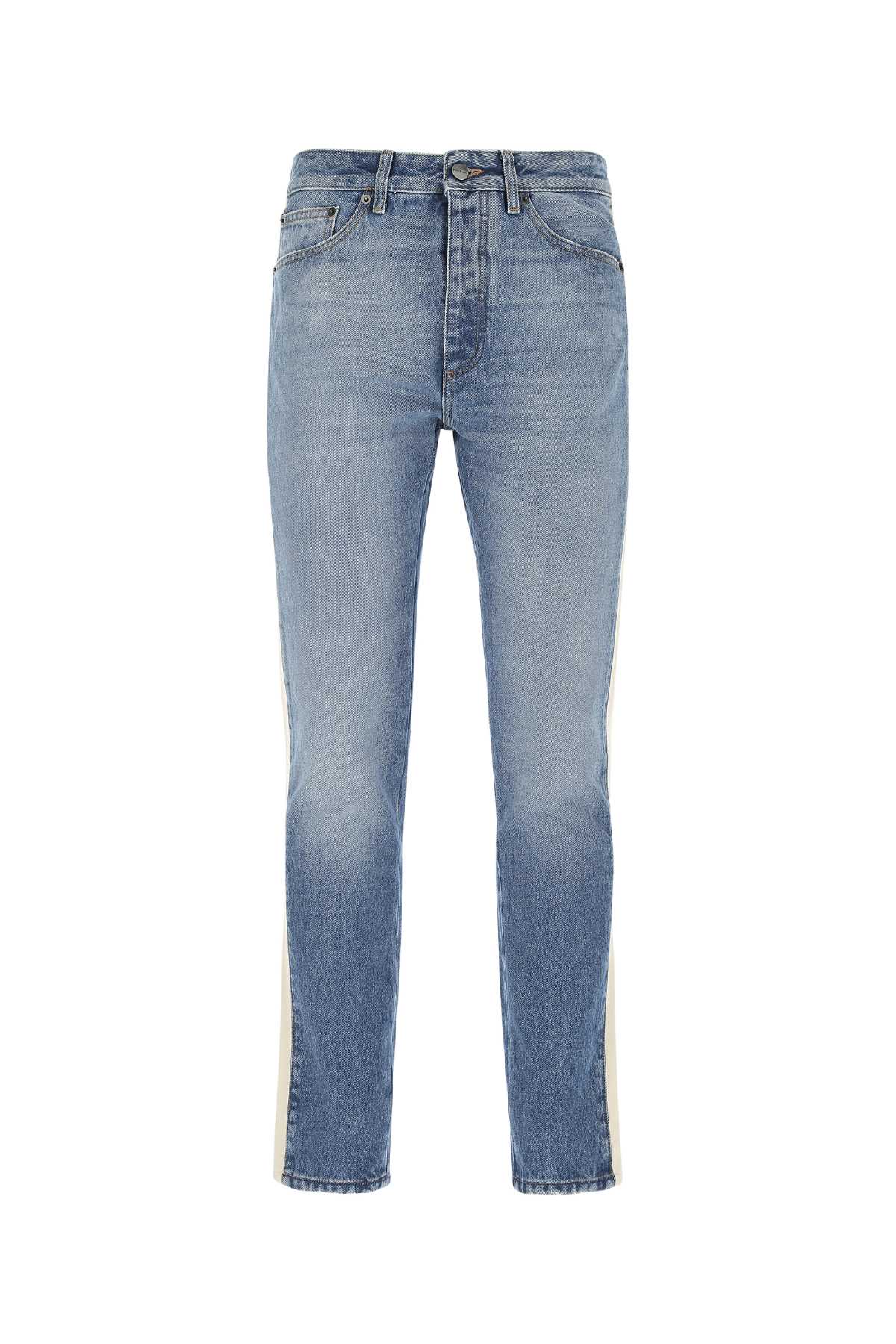Shop Palm Angels Denim Jeans In 4001