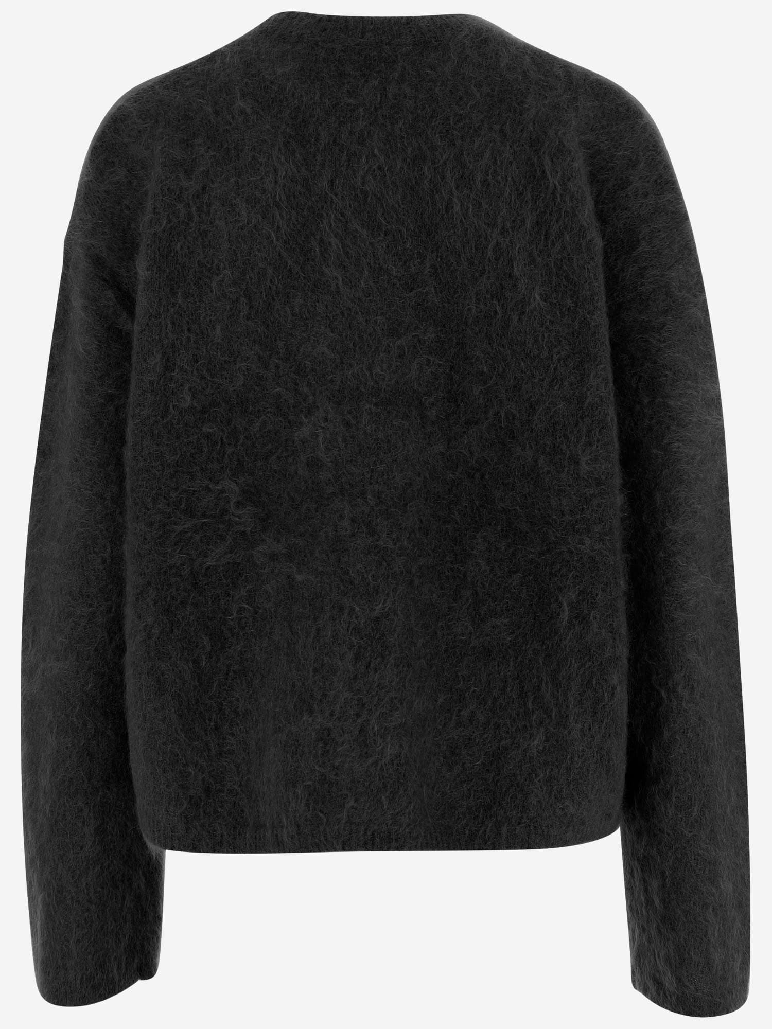 The Garment Stretch Mohair Blend Sweatshirt In Black