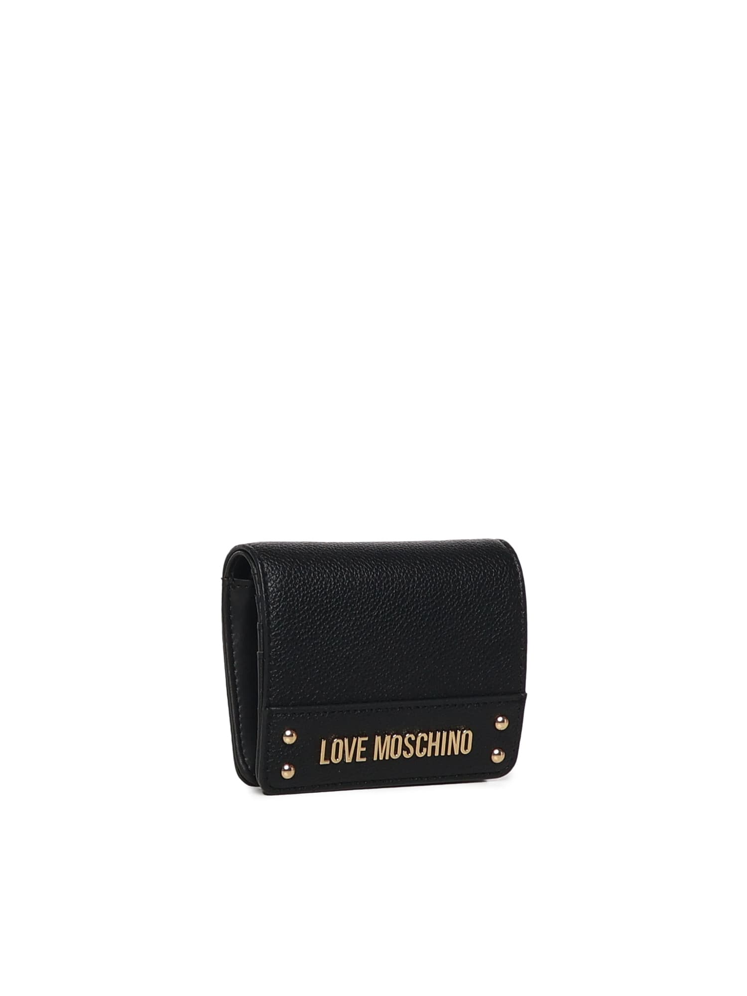 Love Moschino Small Wallet With Logo In Black