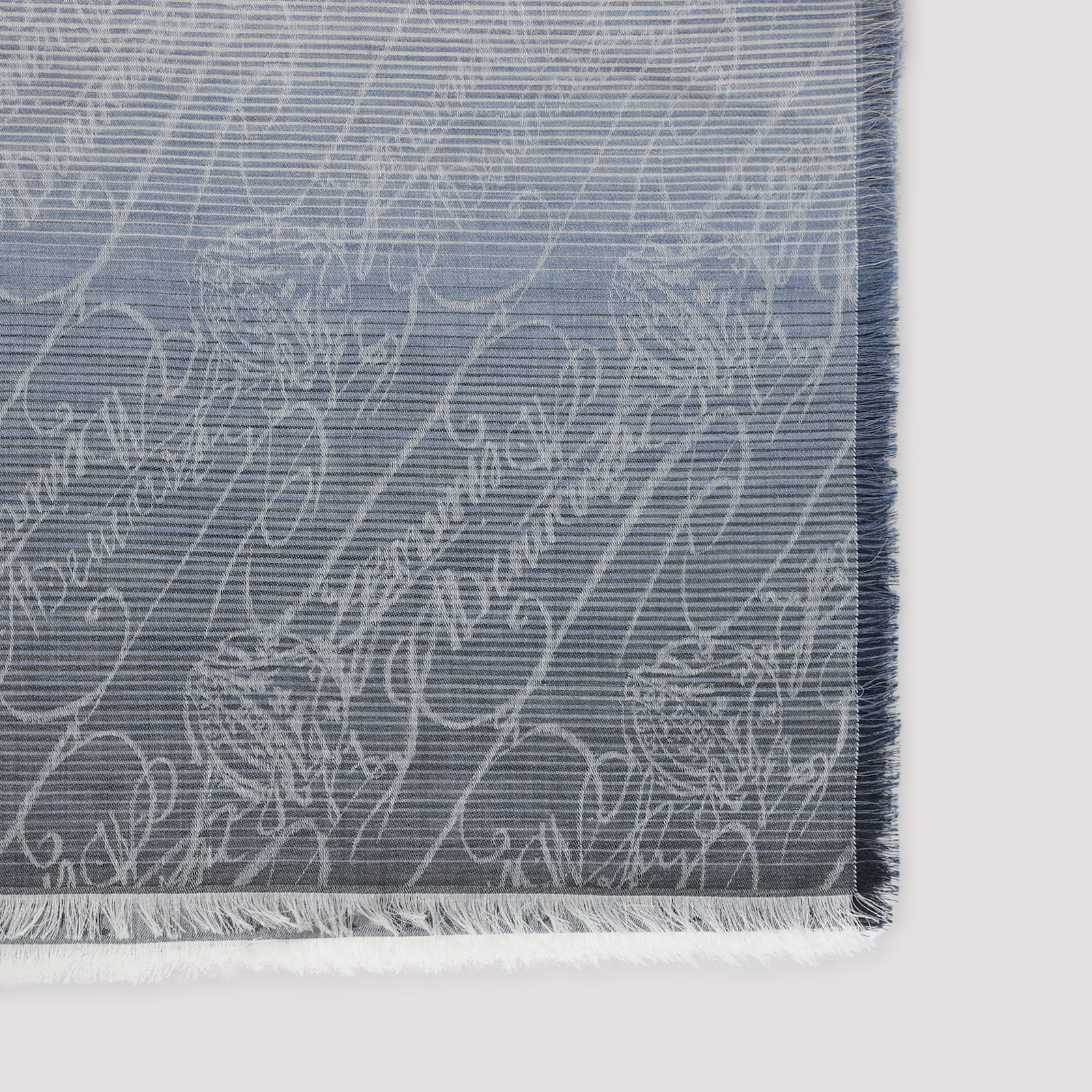 Berluti Wool And Silk Scarf In Blue