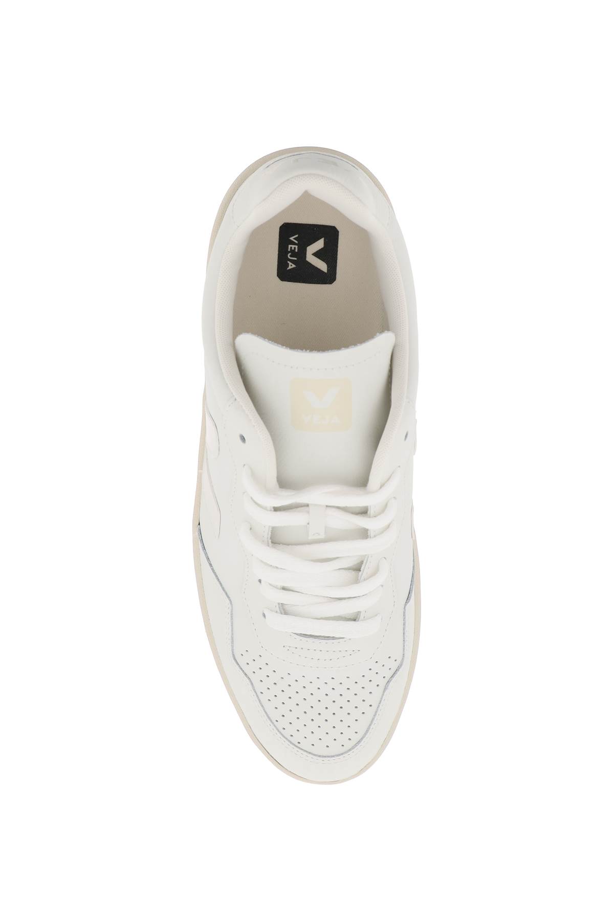 Shop Veja Leather V-90 Sne In Extra White (white)