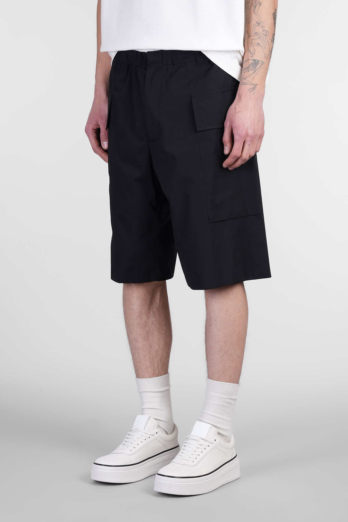 Jil Sander Shorts In Black Cotton In Black