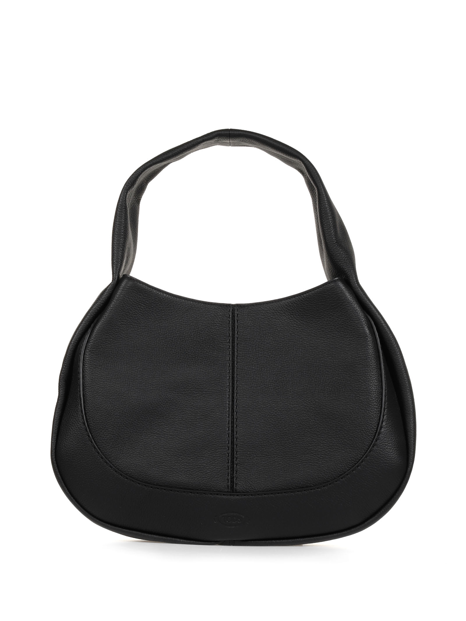 Tods Black Leather Hobo Bag