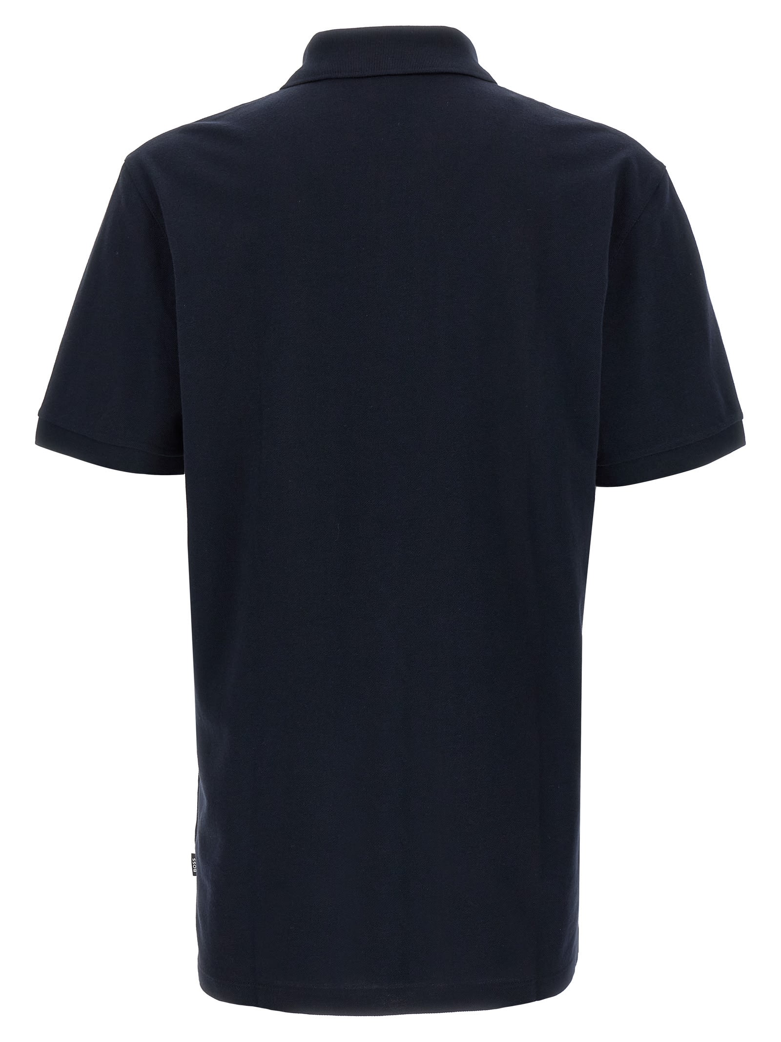 Hugo Boss Boss Organic Cotton Pallas Polo Shirt Men In Blue