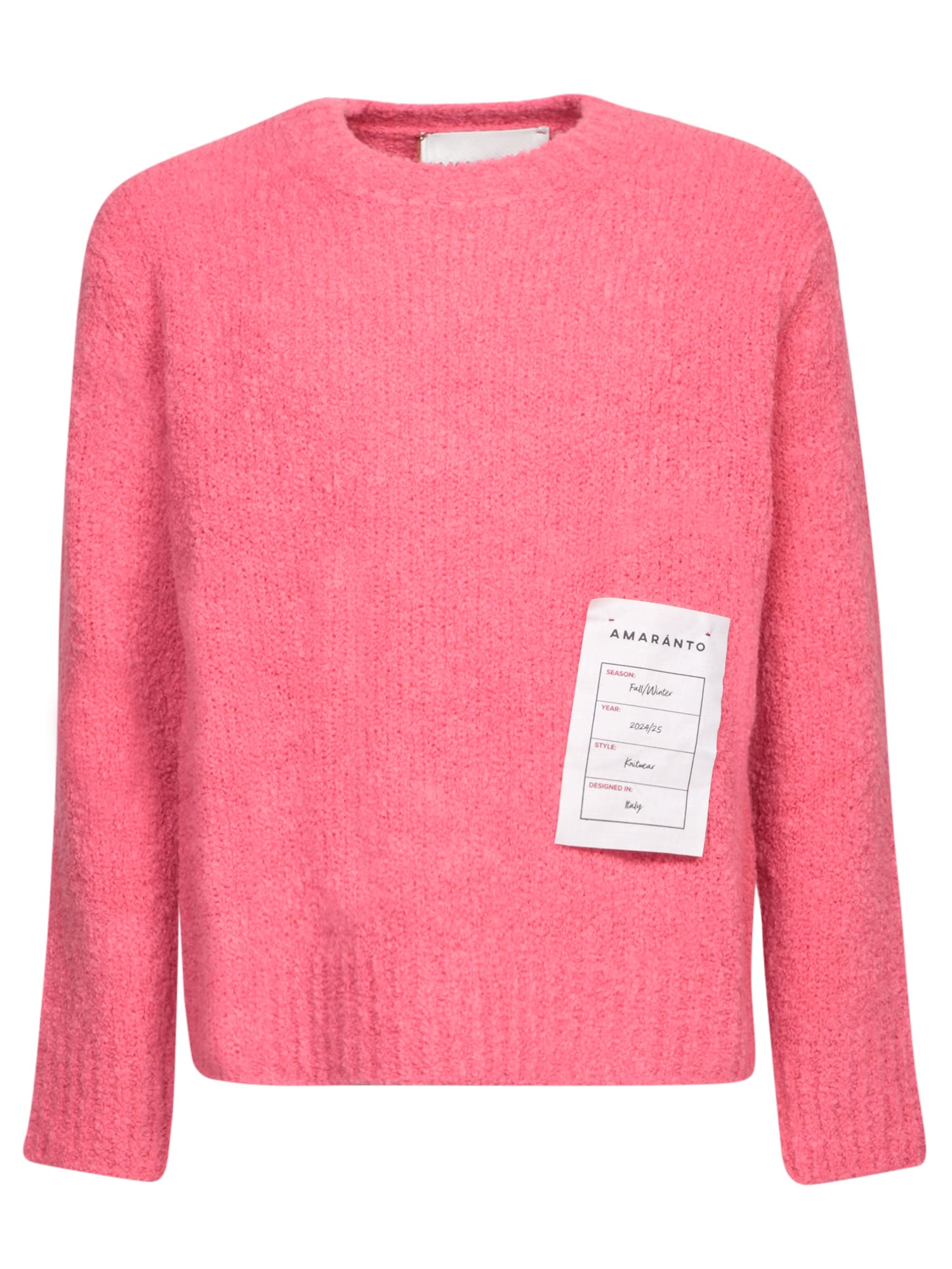 Shop Amaranto Teddy Fuchsia Sweater In Pink