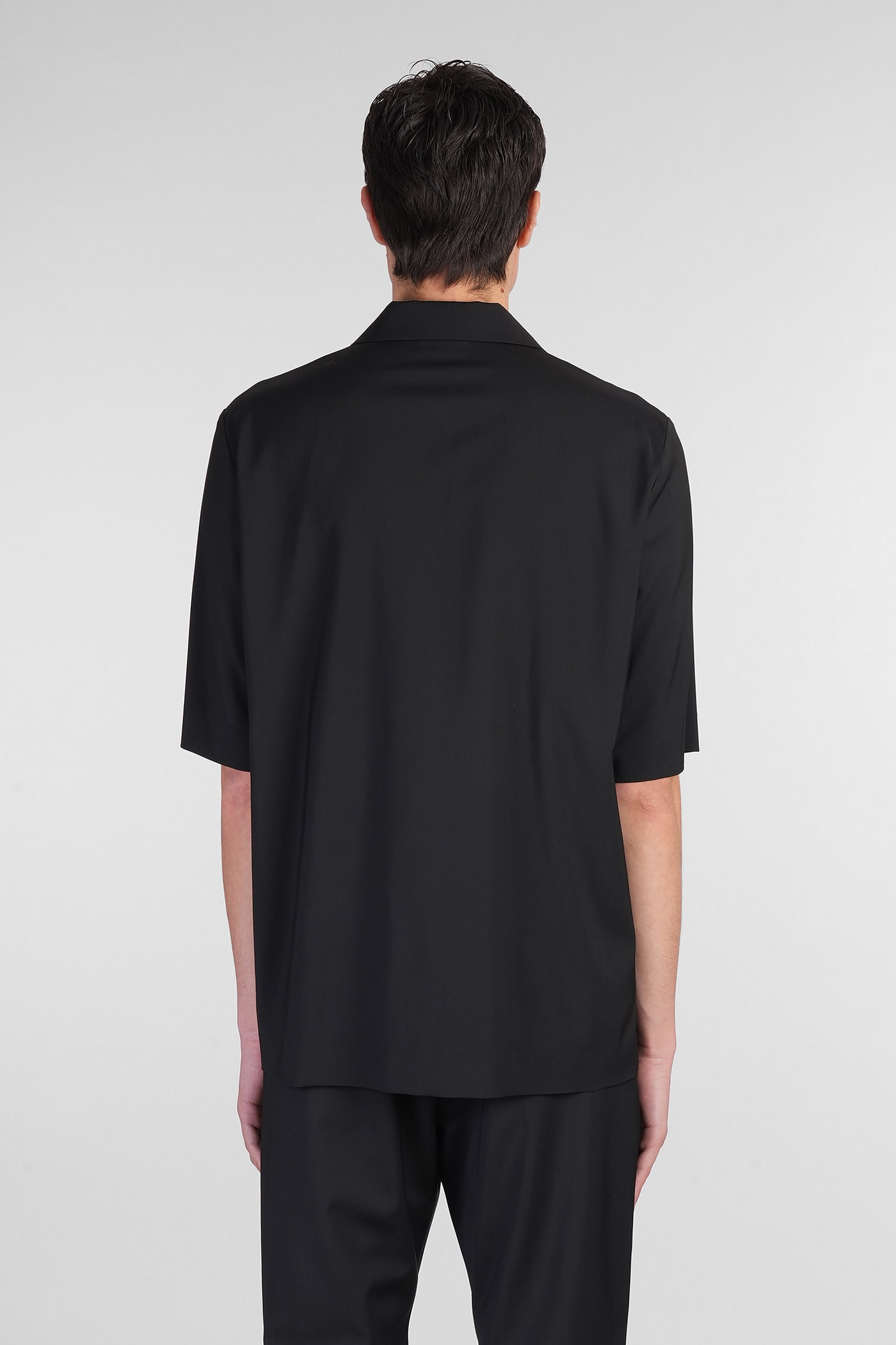Shop Barena Venezia Atila Shirt In Black Wool