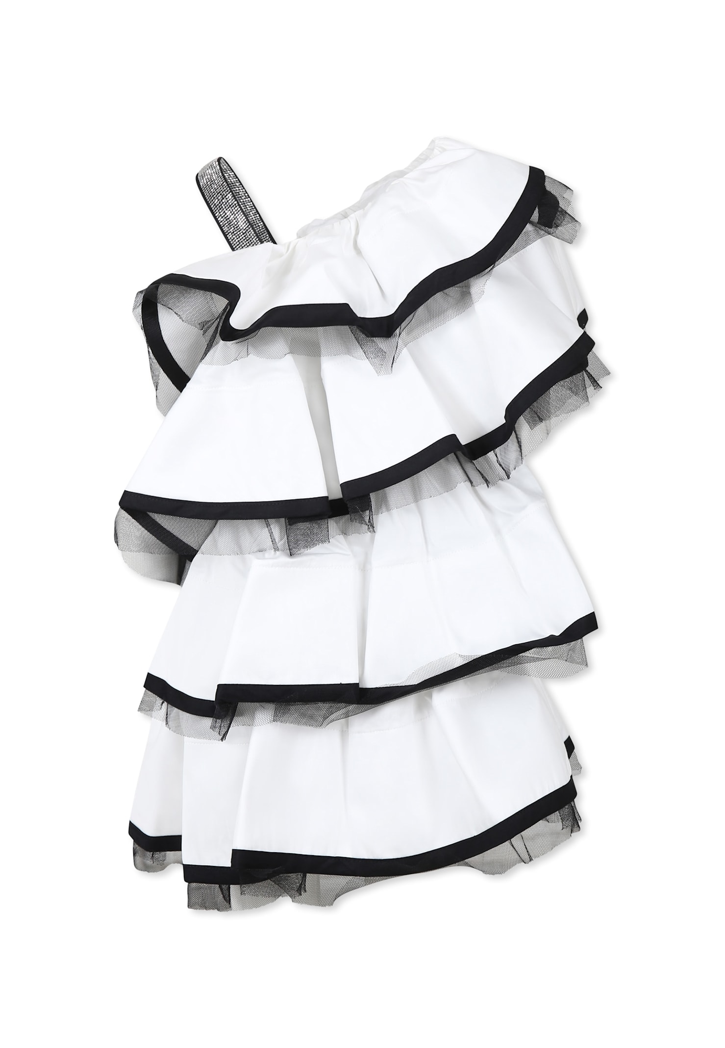 Marc Jacobs White Dress For Girl With Logo In White
