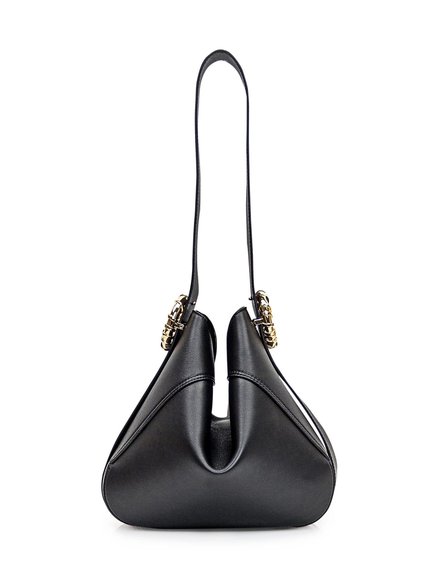 Shop Lanvin Melodie Hobo Bag In Noir