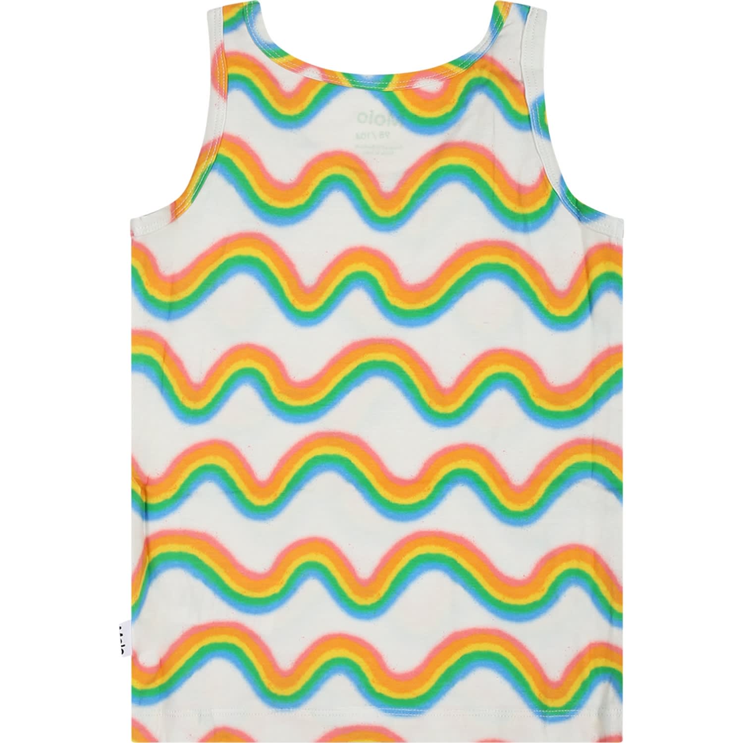 Shop Molo White Set For Girl With Rainbow Print In Multicolor