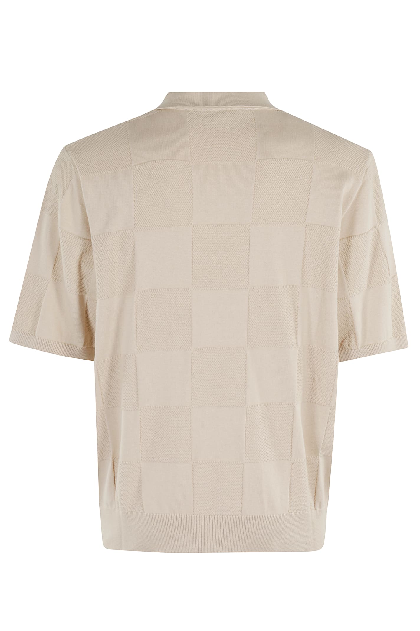 Carhartt Short Sleeve Checker Polo Fleur De Sel In Neutral