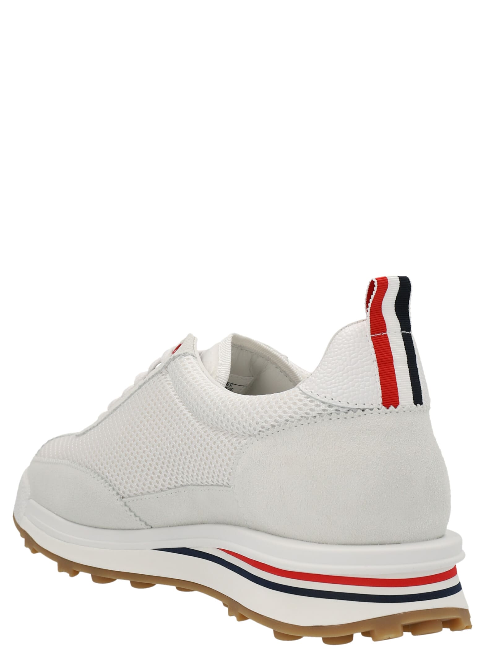 Shop Thom Browne Tech Runner Sneakers In White