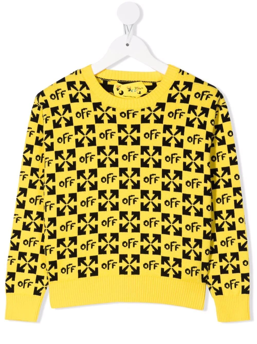 Off-White Kids Black And Yellow Monogram Sweater