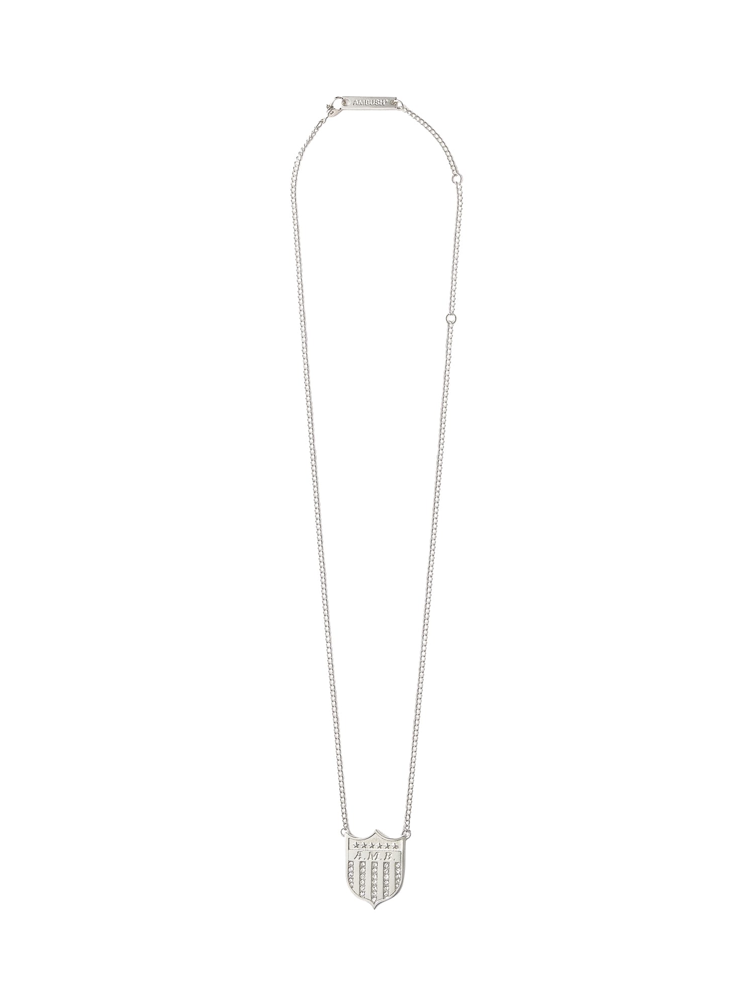 Shop Ambush Varsety Charm Necklace In Silver