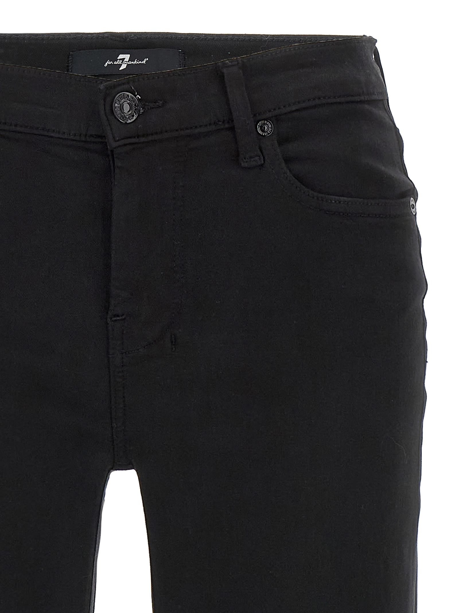 7 For All Mankind Tailorless Dojo Jeans With Front And Back Pockets In Black