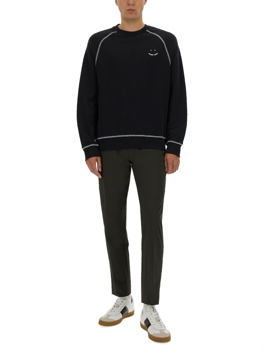 Ps By Paul Smith Ps Paul Smith Sweatshirt With Embroidery Ps Happy In Black