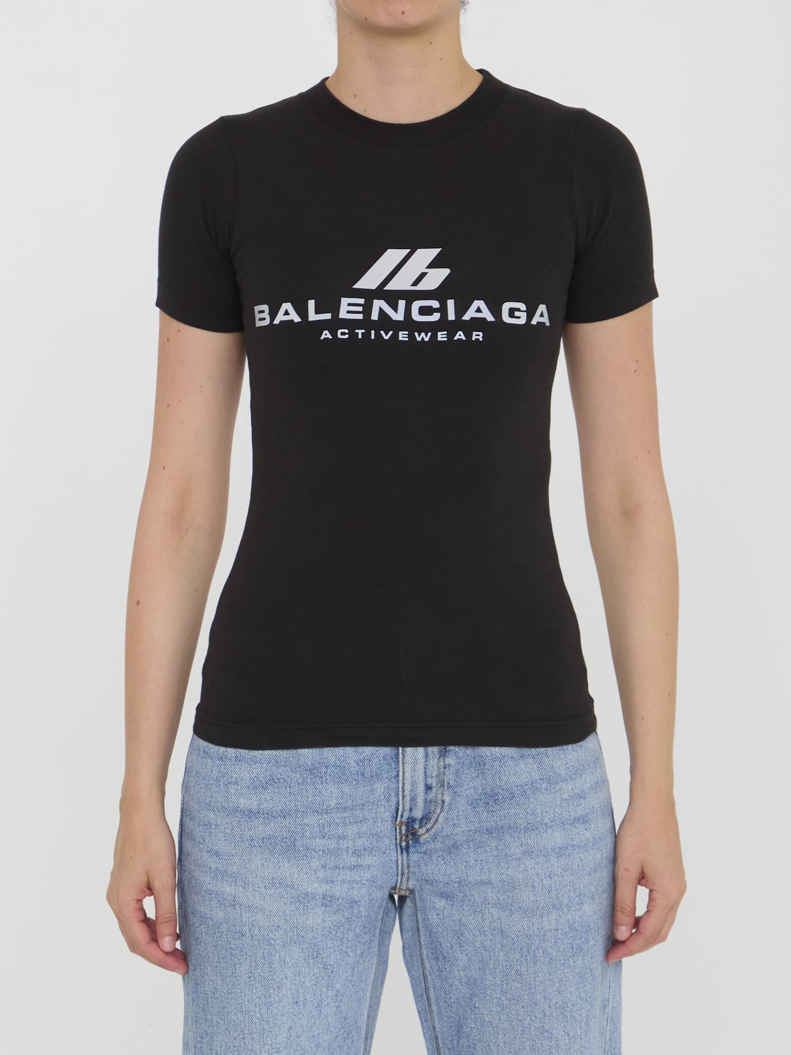 Shop Balenciaga Activewear T-shirt In Black