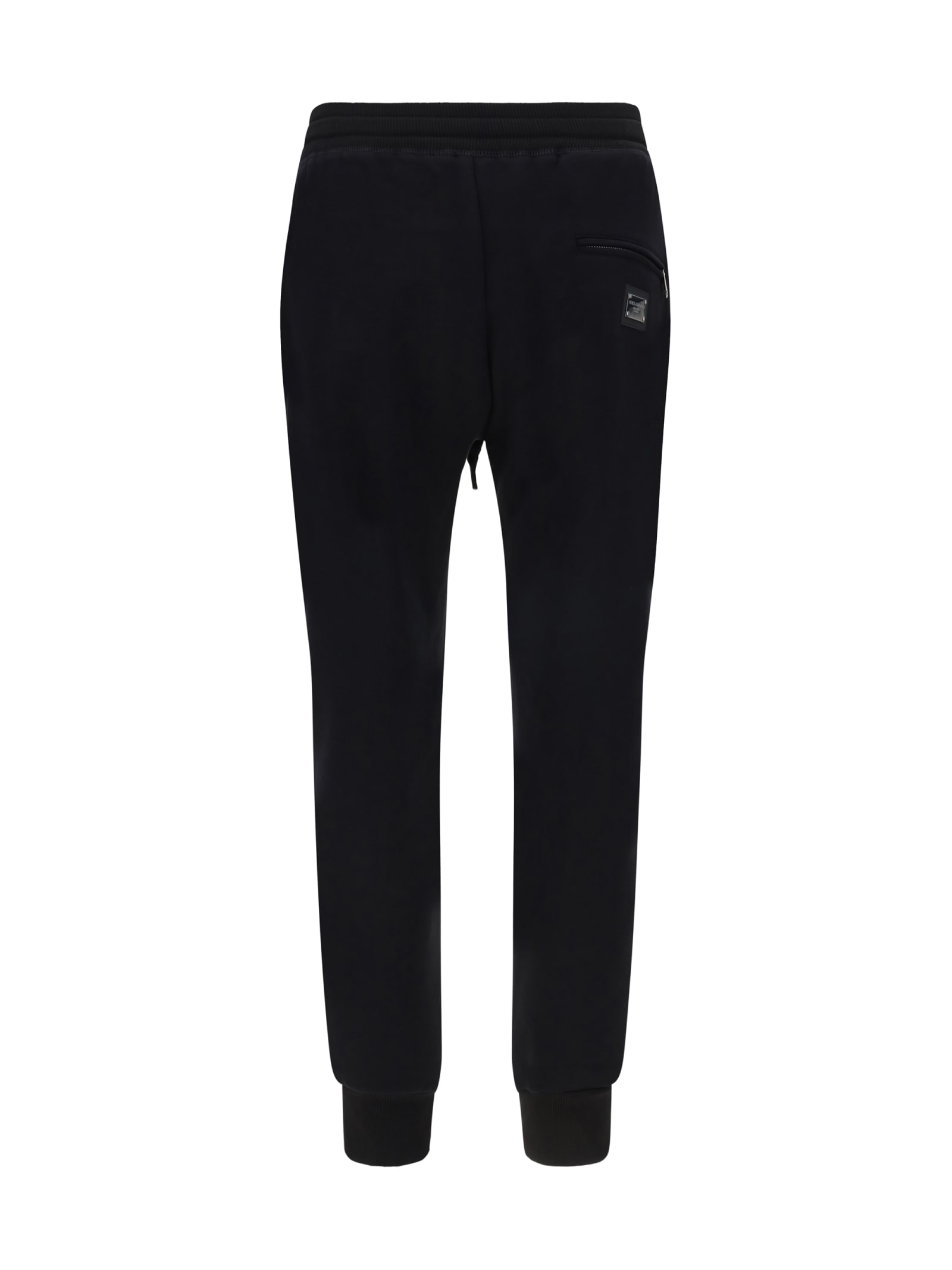 Dolce & Gabbana Dg Essential Technical Jersey Track Trousers In Nero