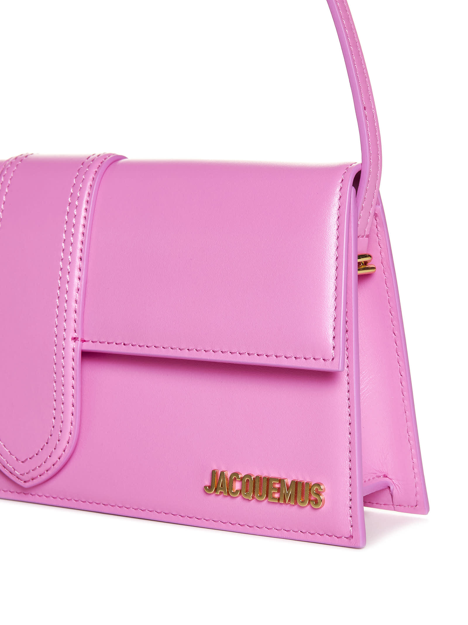 Shop Jacquemus Shoulder Bag In Neon Pink