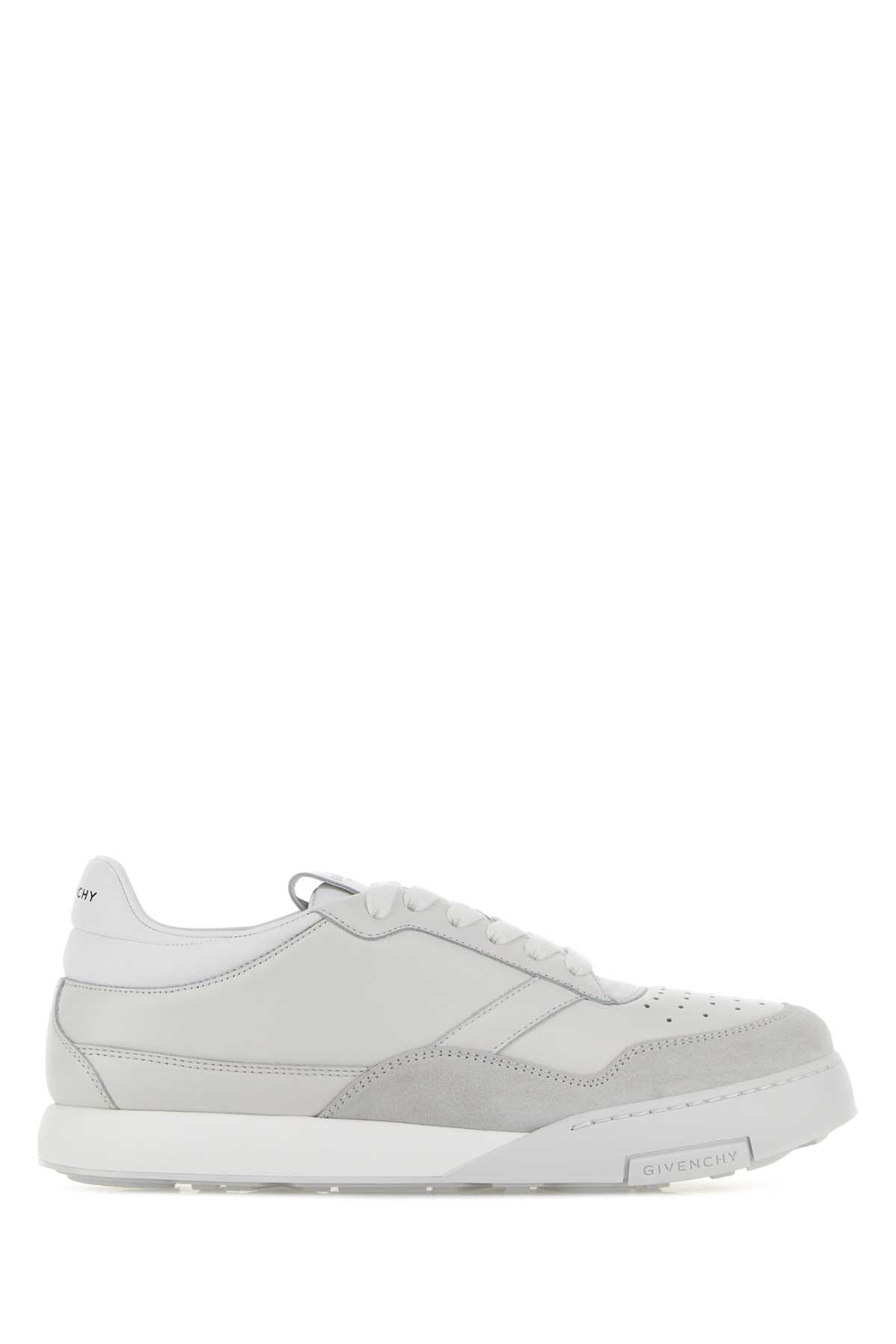 Givenchy White Calf Leather Bos Taurus Low Top Sneakers In Multi