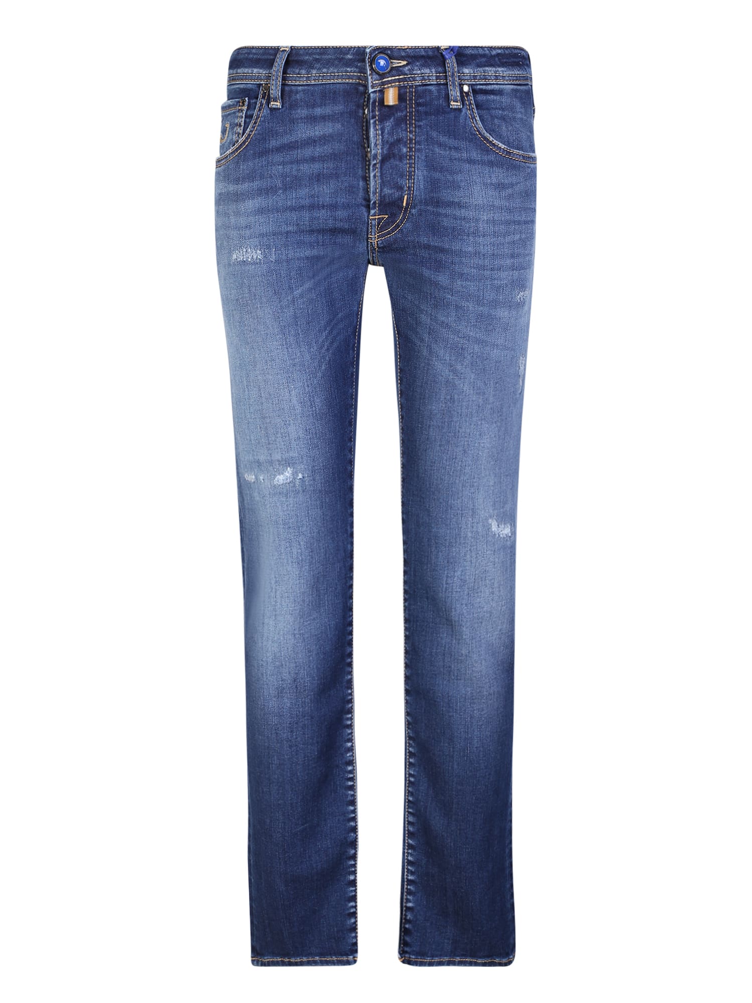 Shop Jacob Cohen Slim Cut Blue Jeans