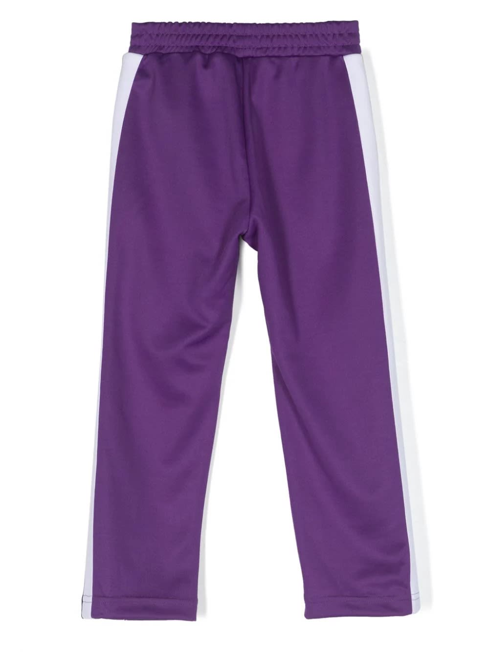 Shop Palm Angels Purple Track Trousers With Logo