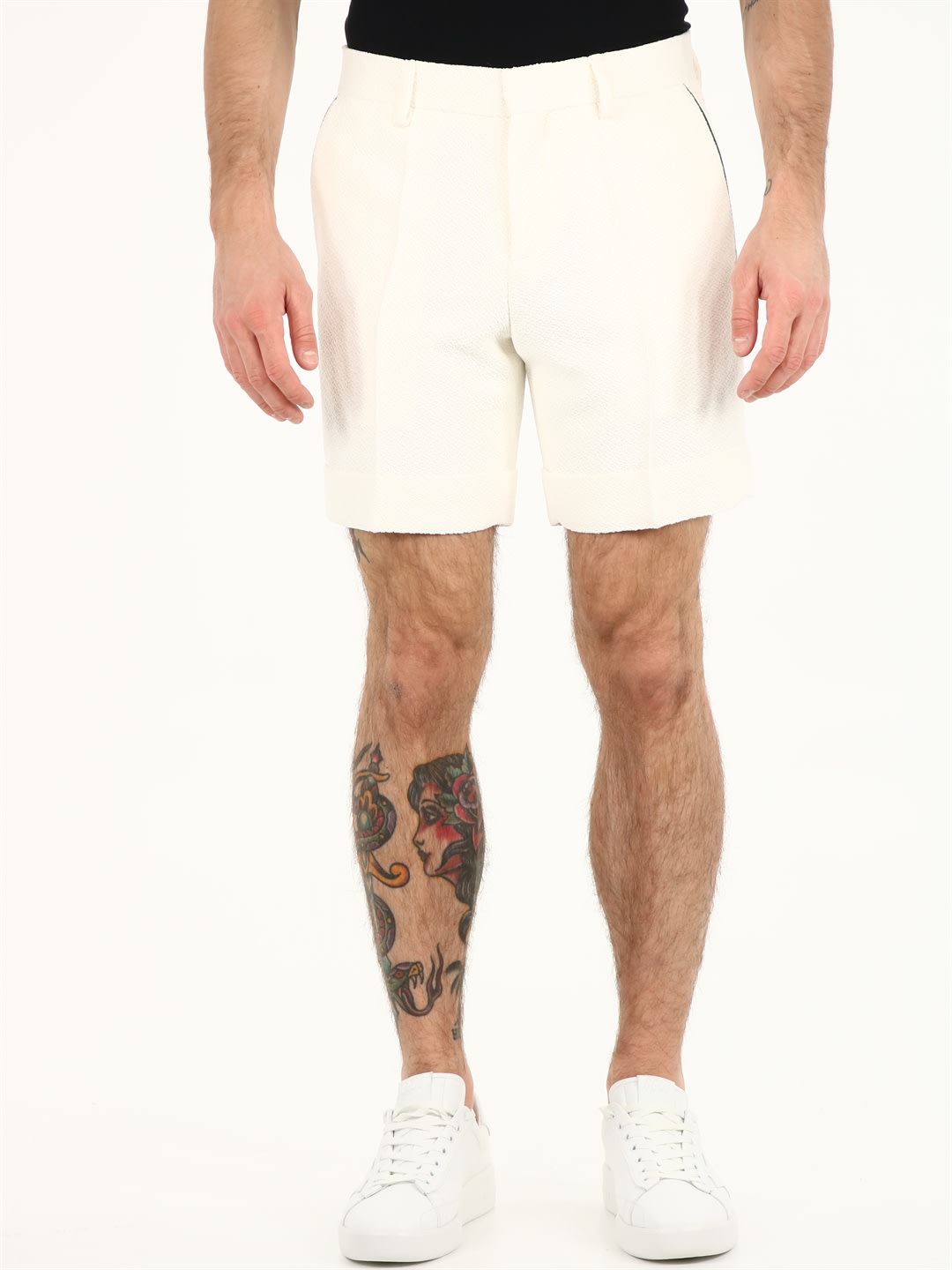 Casablanca White Bermuda Shorts