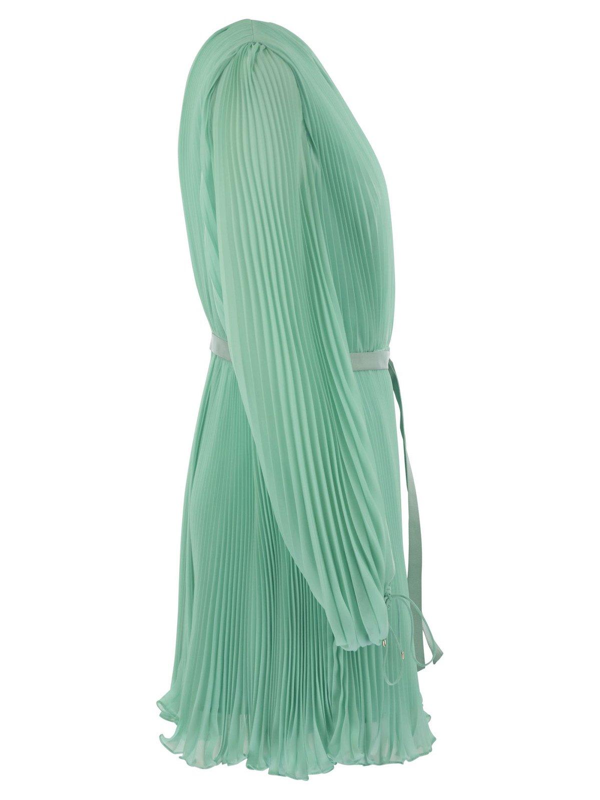 Shop Max Mara Visita Dress In Green