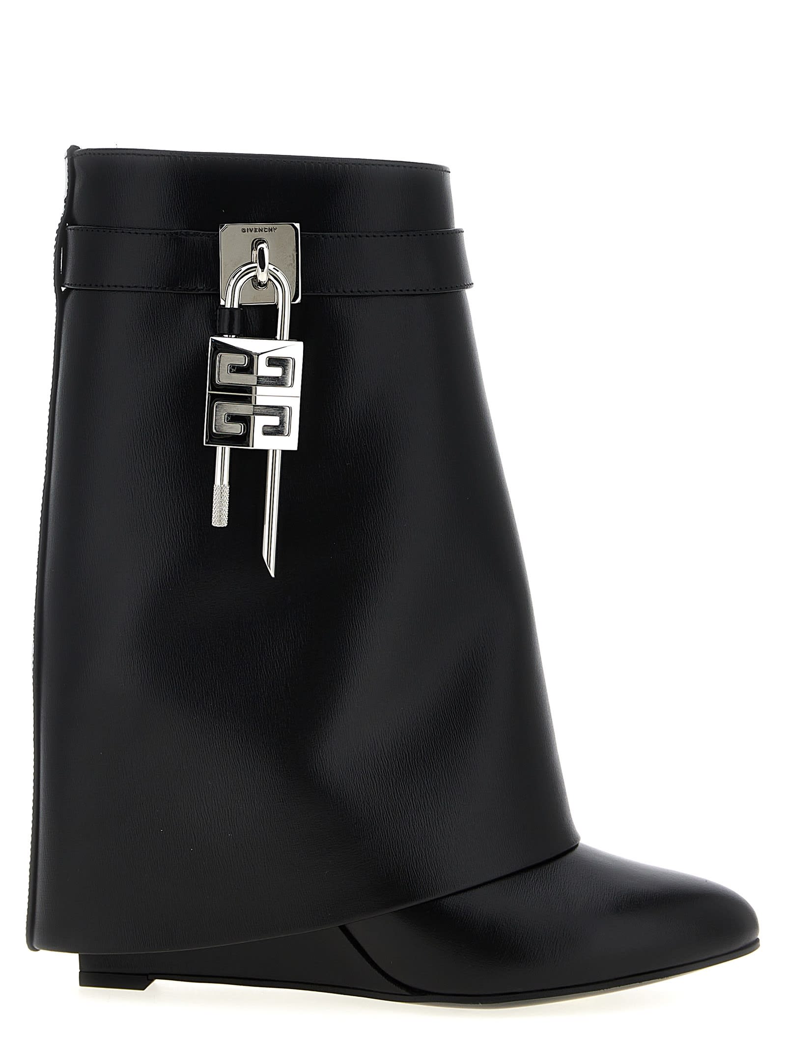 Givenchy Metallic Embellished Ankle Boots With Wedge Heel