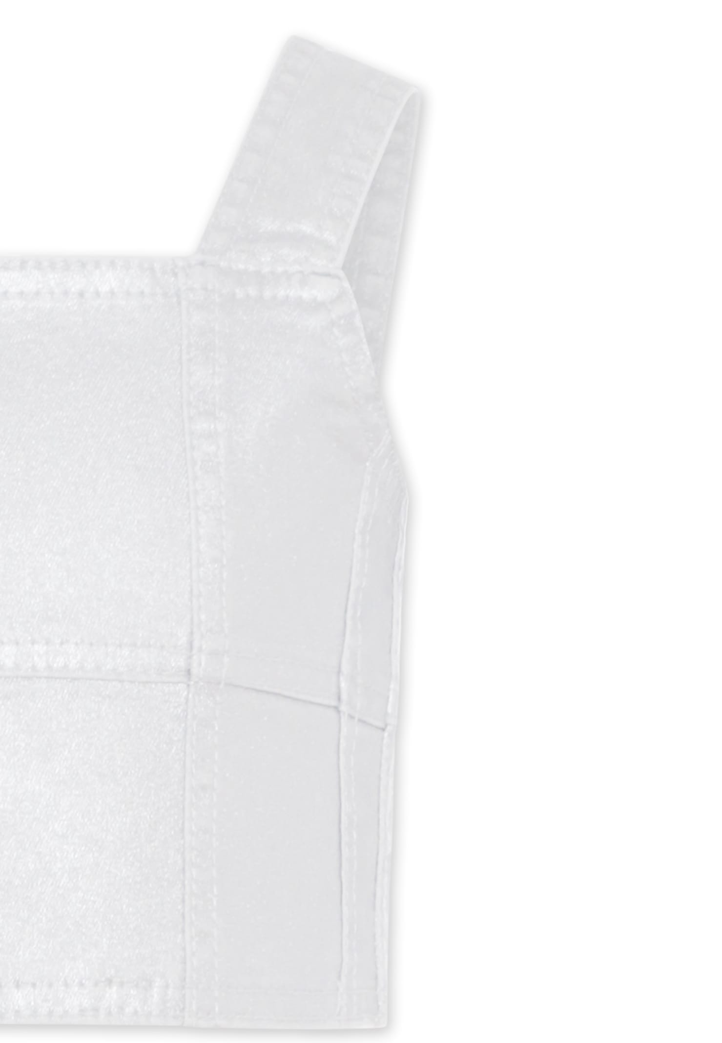 Marc Jacobs Silver Crop Top For Girl In Silver