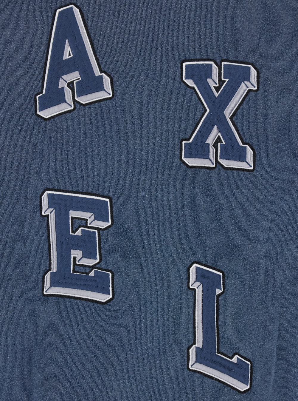 Shop Axel Arigato Blue Crewneck Sweatshirt With Logo Embroidery In Cotton Man