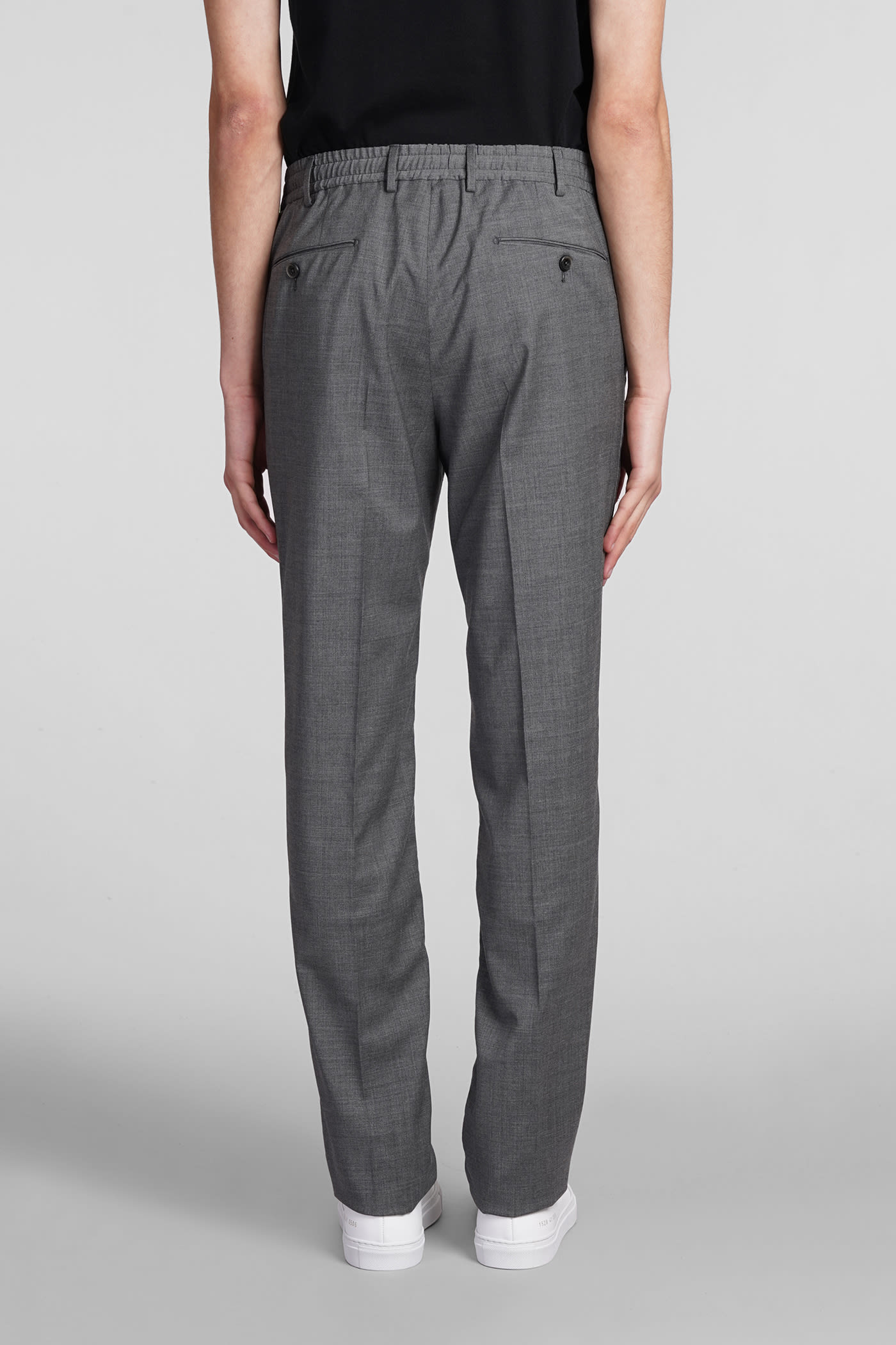 Shop Pt01 Pants In Grey Polyester