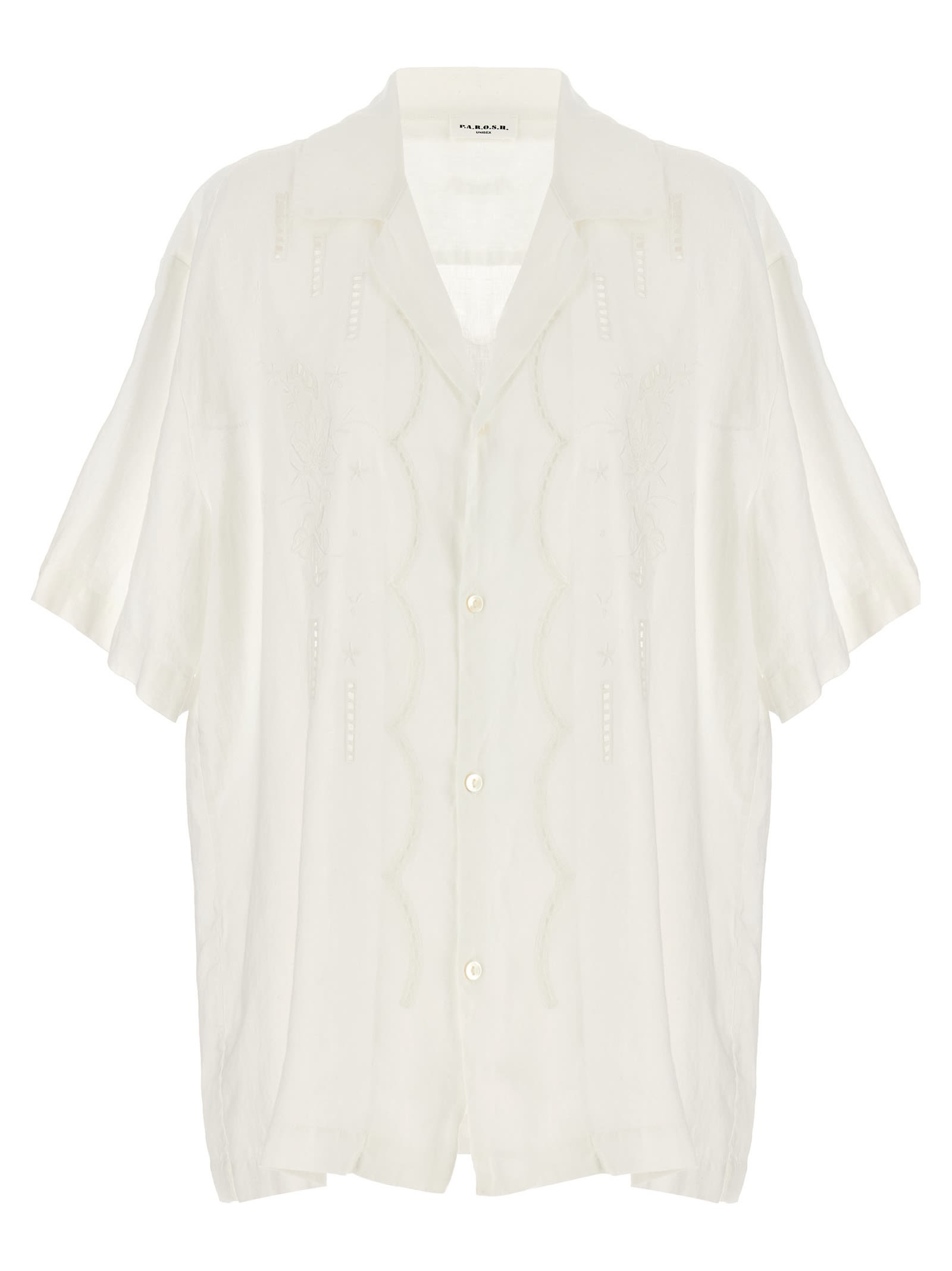 Shop P.a.r.o.s.h Beach Shirt In White