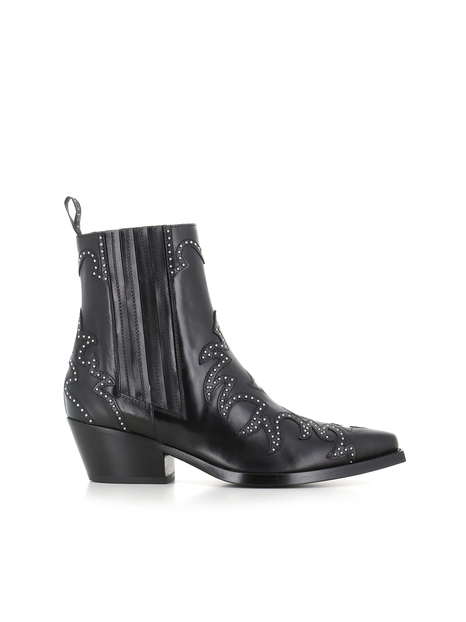 Sartore 50mm Studded Leather Boots In Black