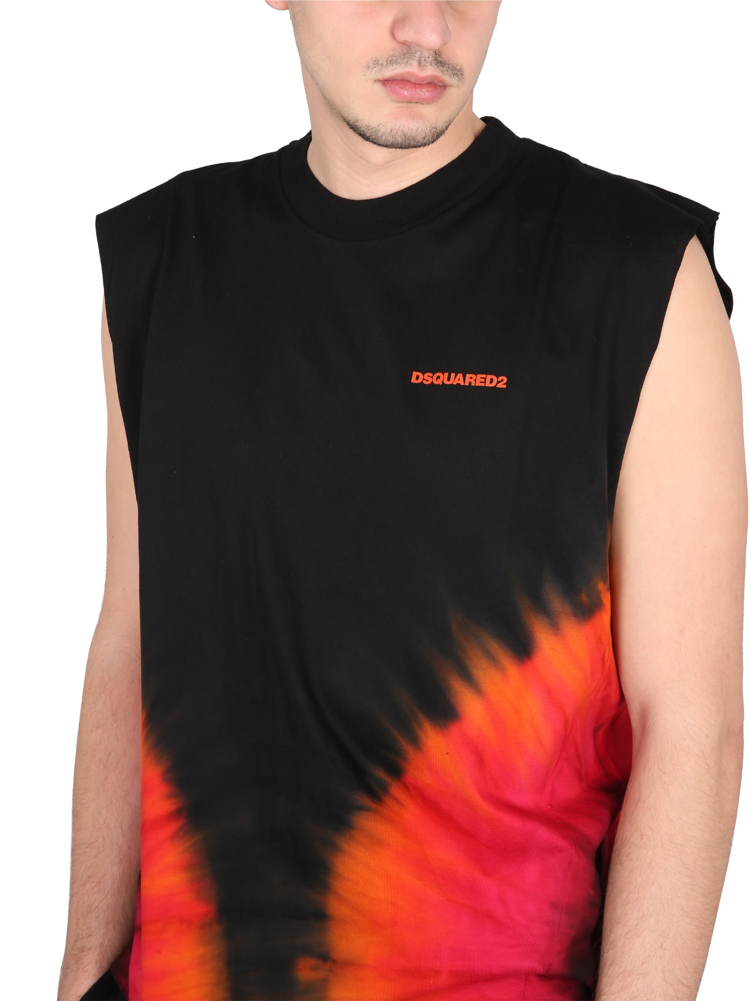 Shop Dsquared2 Flame Iron Tank T-shirt