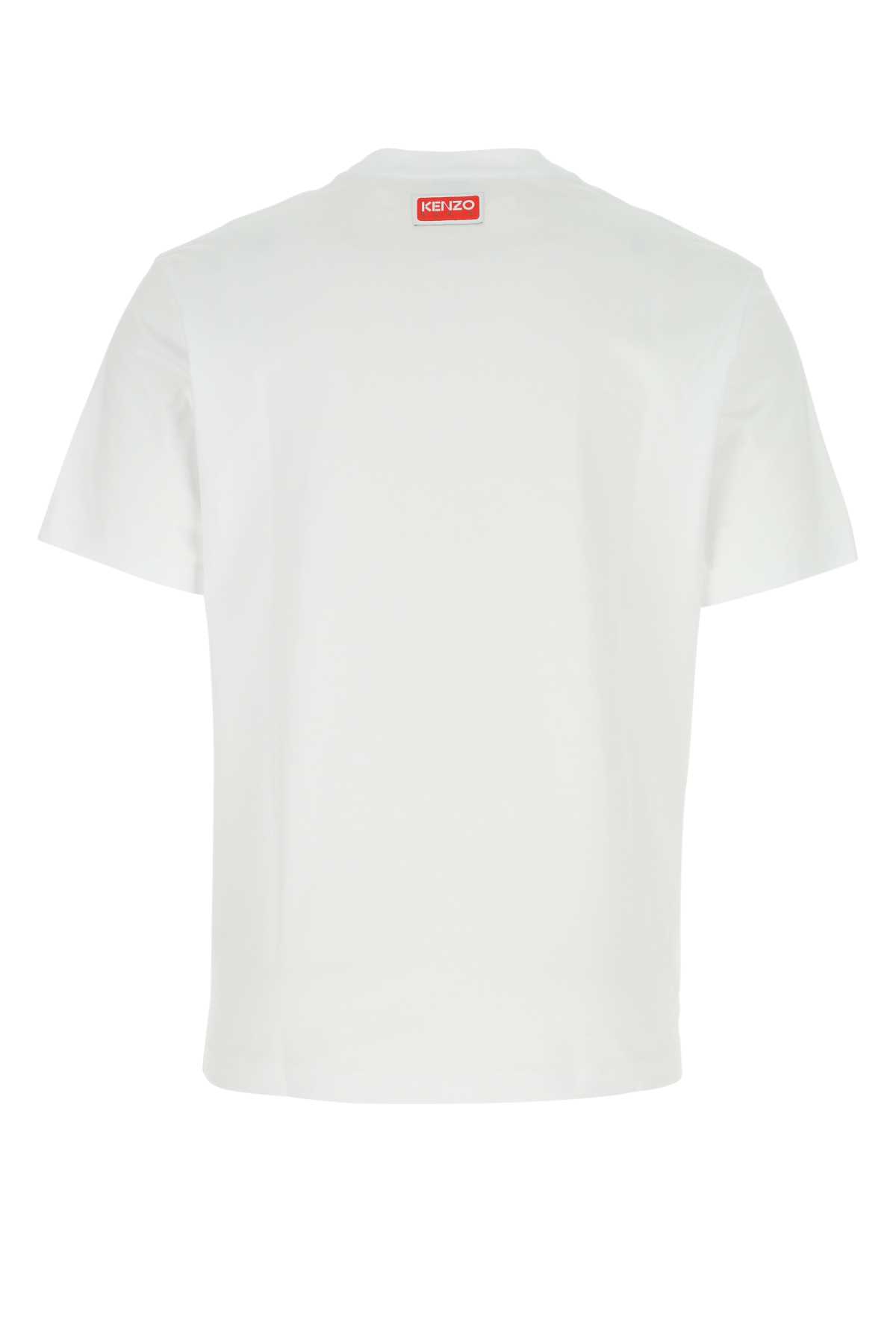 Shop Kenzo White Cotton T-shirt In 01